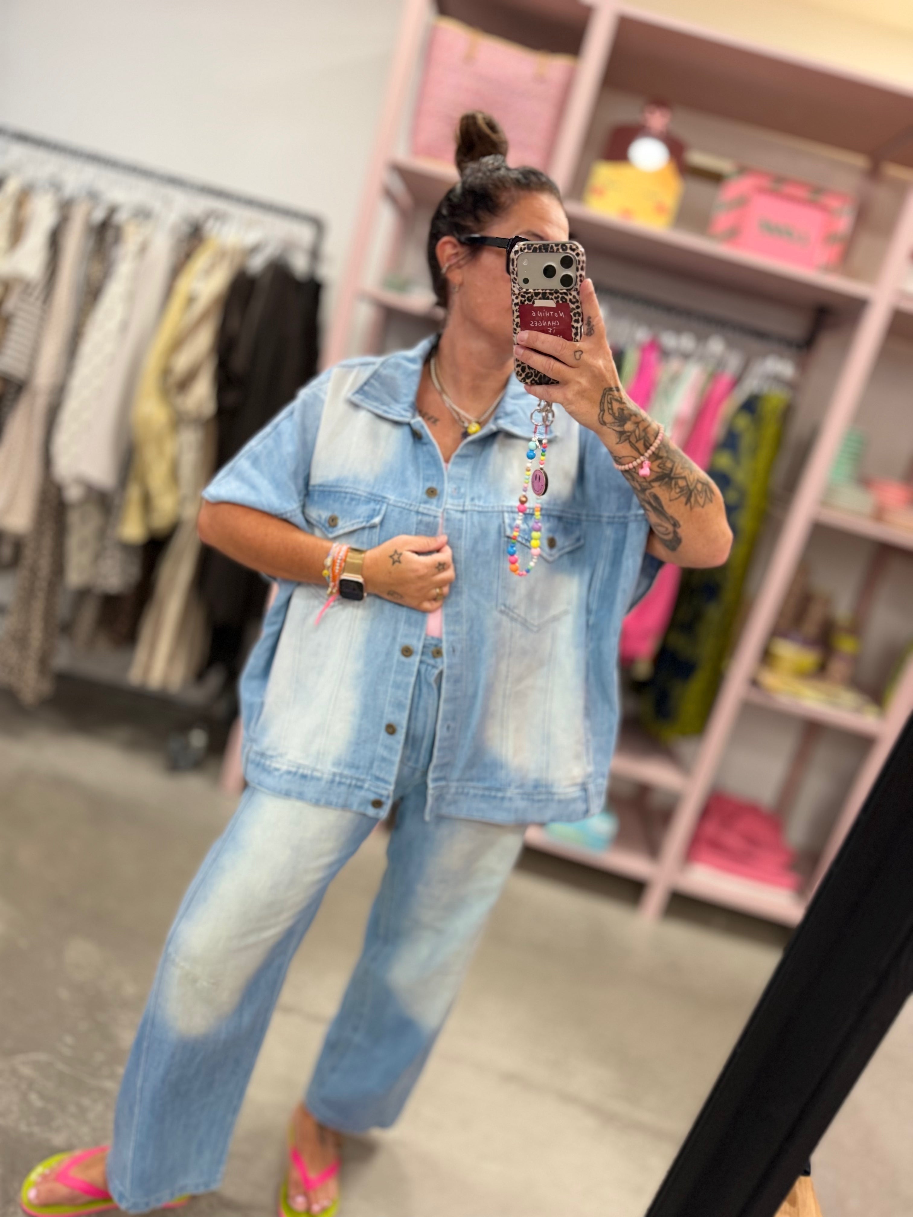 Weste Denim Bullshit Club