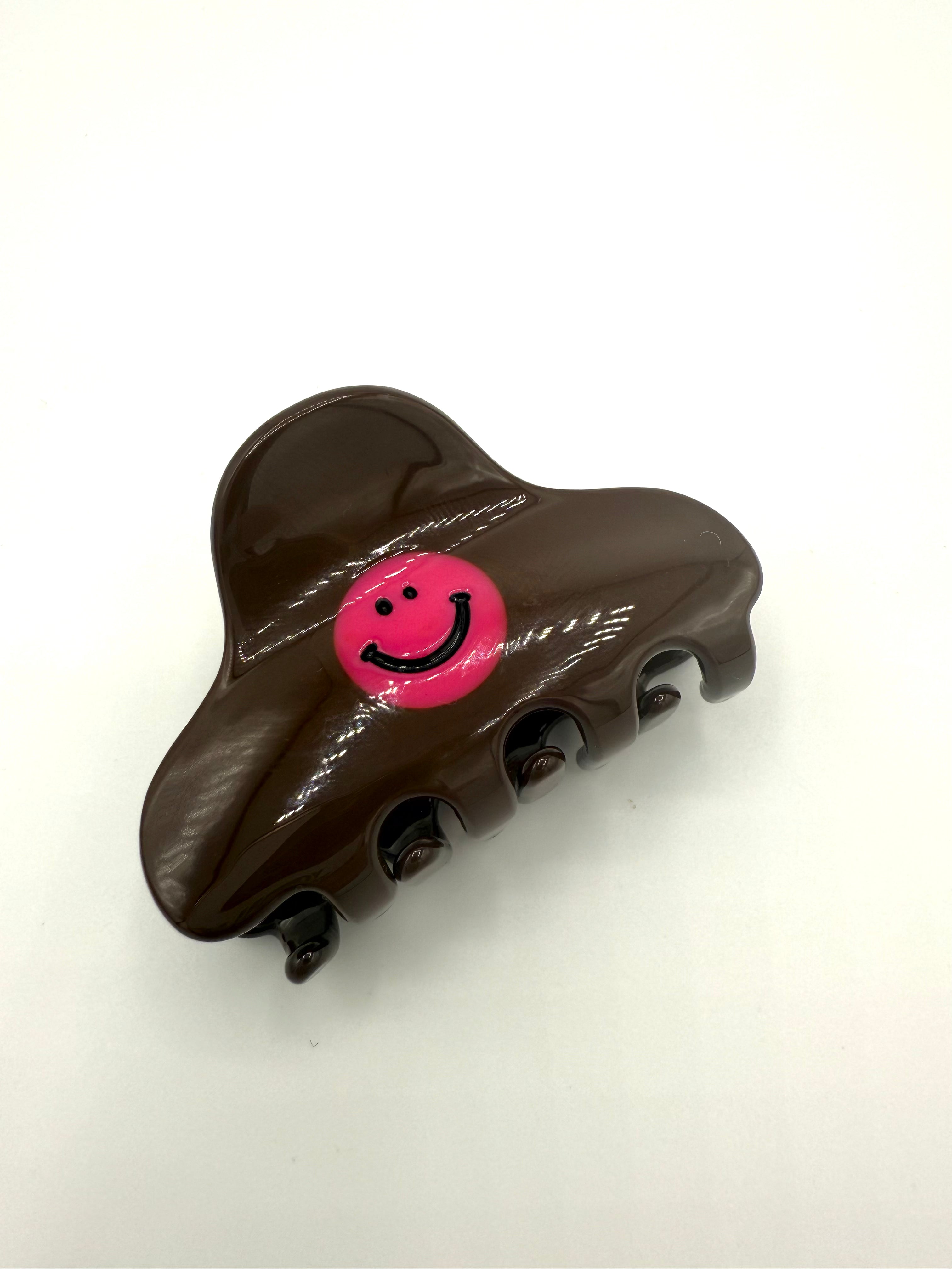 Haarklammer Smiley choco small