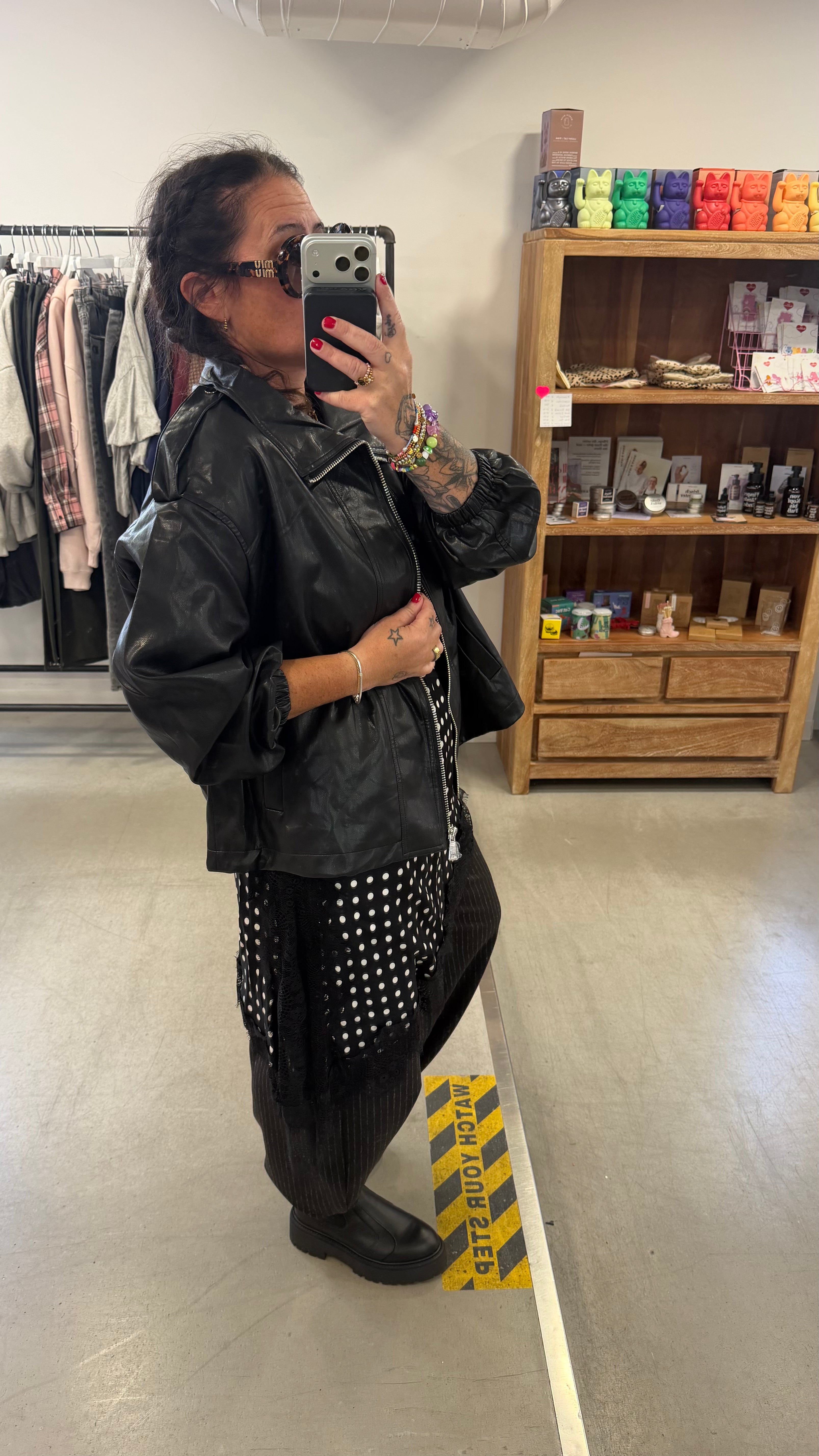 Jacke Lederimitat