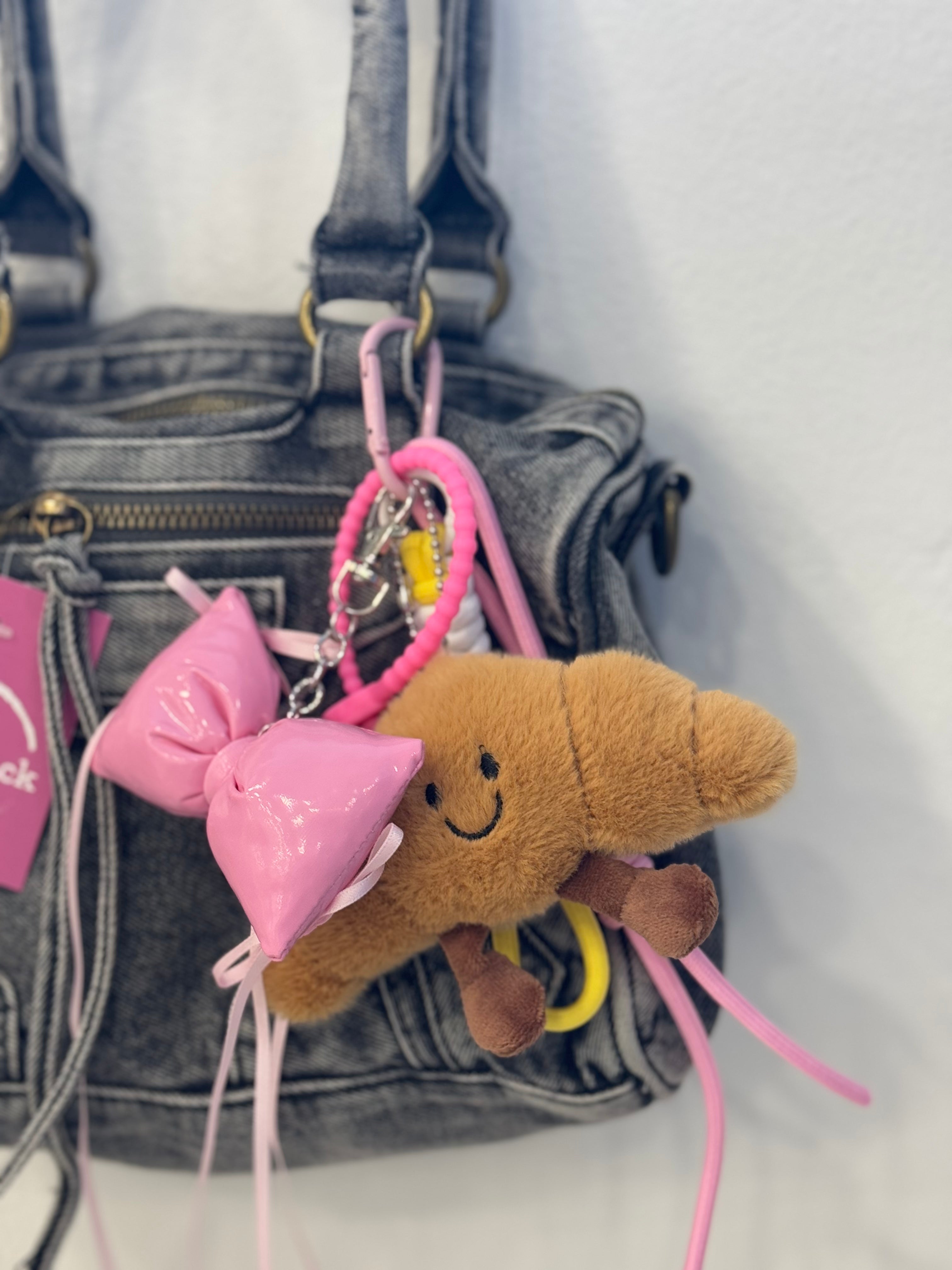 Taschenanhänger Rosa Schleife