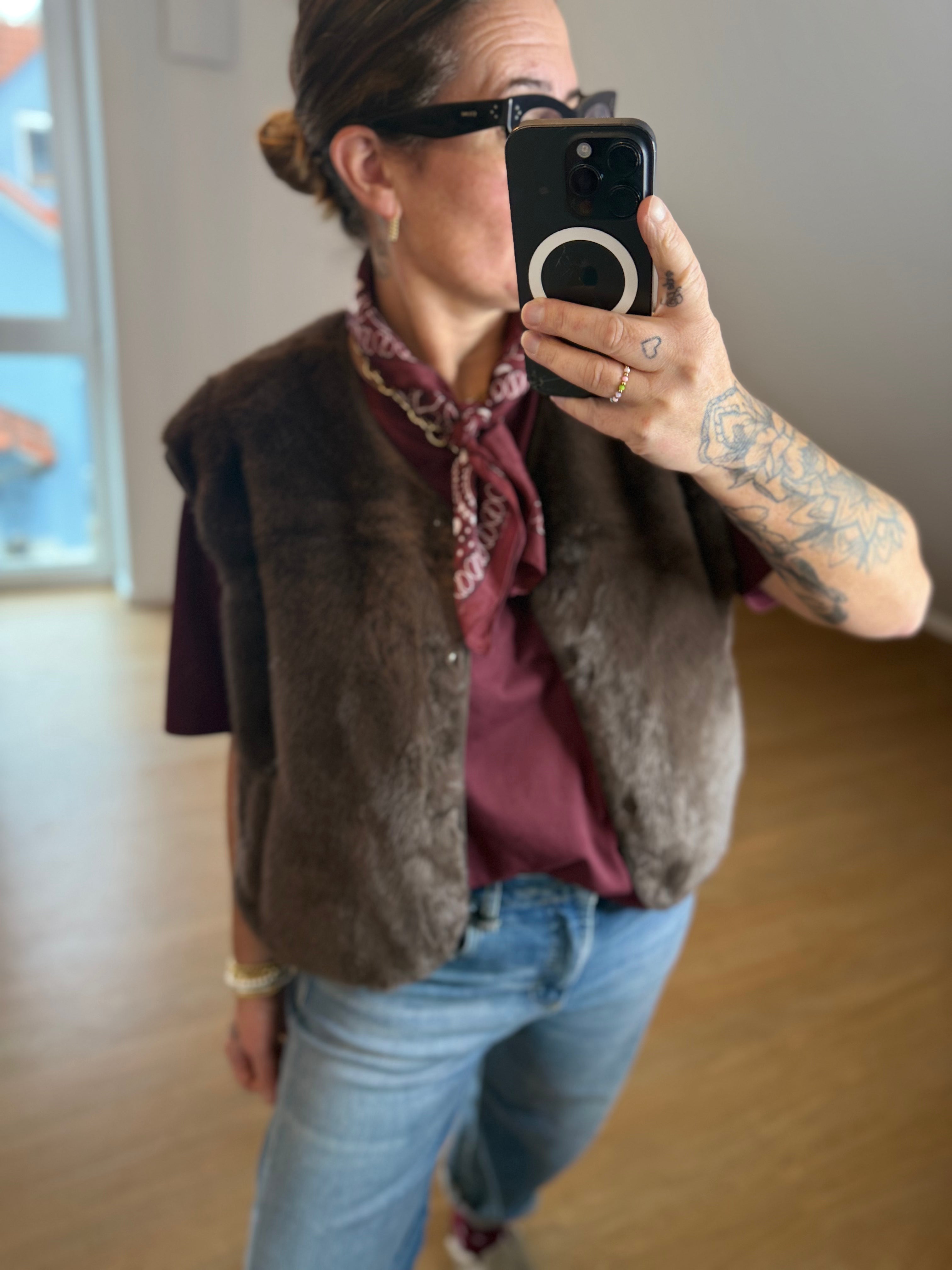 Weste Plüsch Love