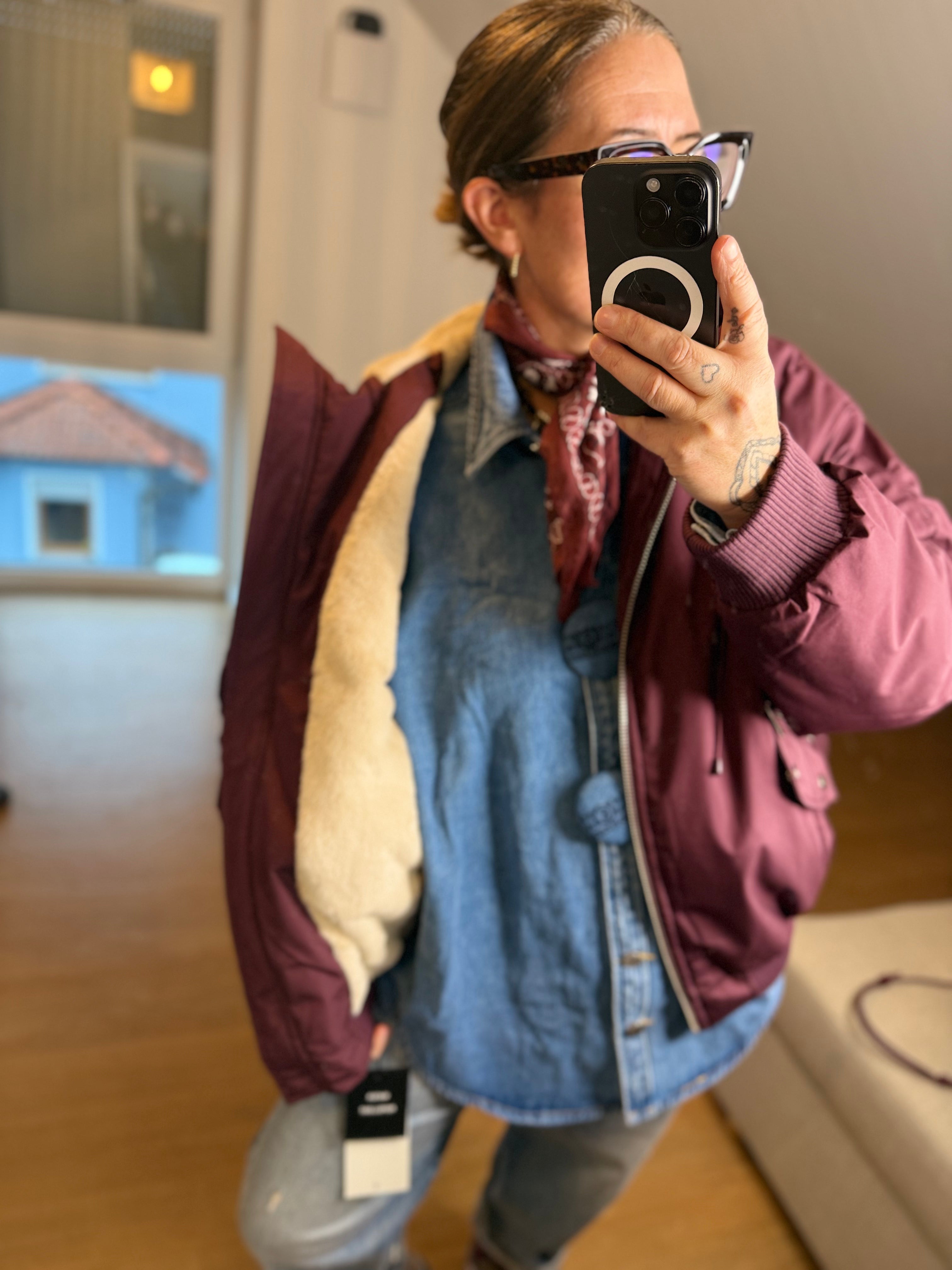 Jacke Bomber plüsch