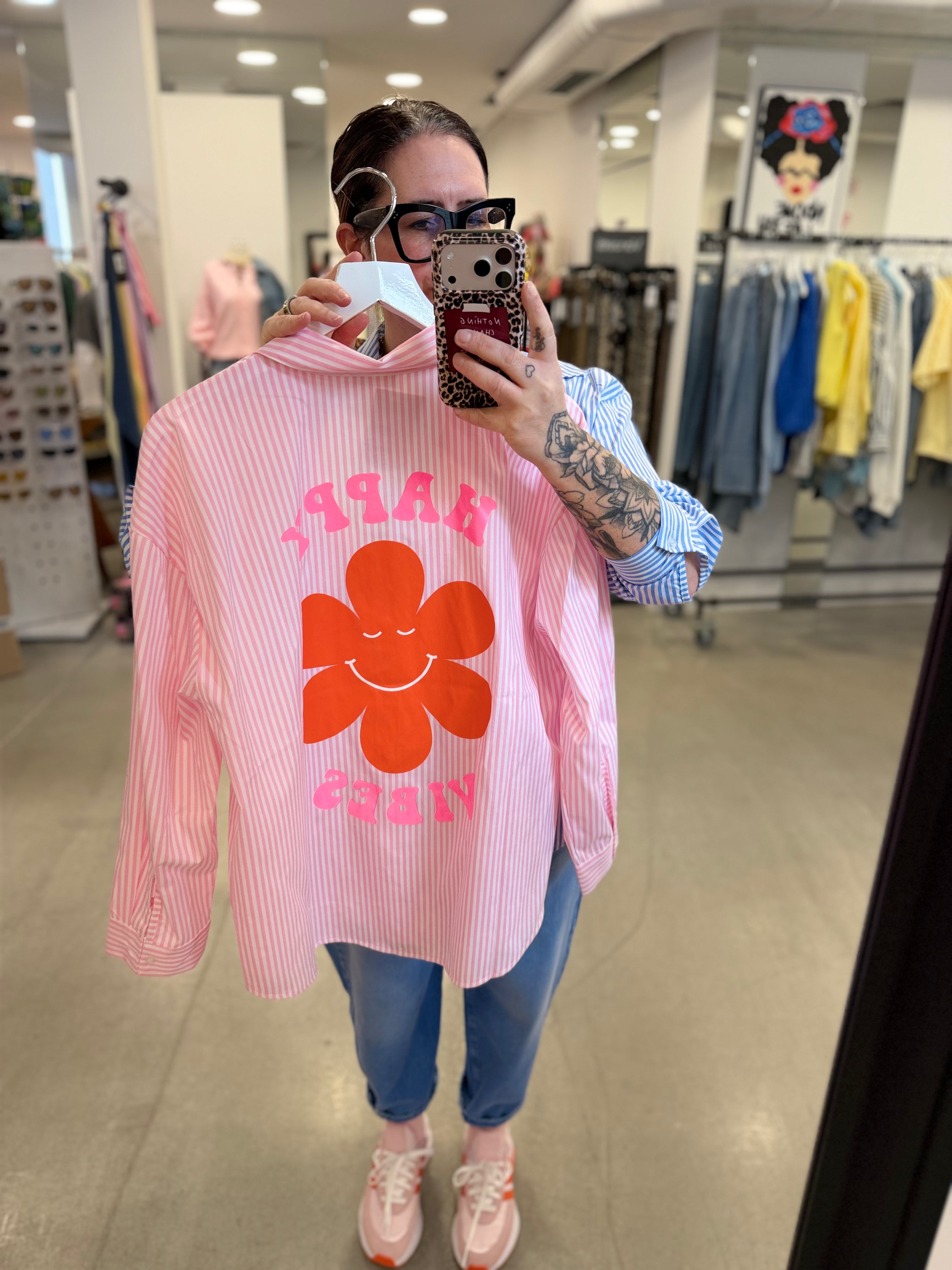 Bluse Flower Smiley