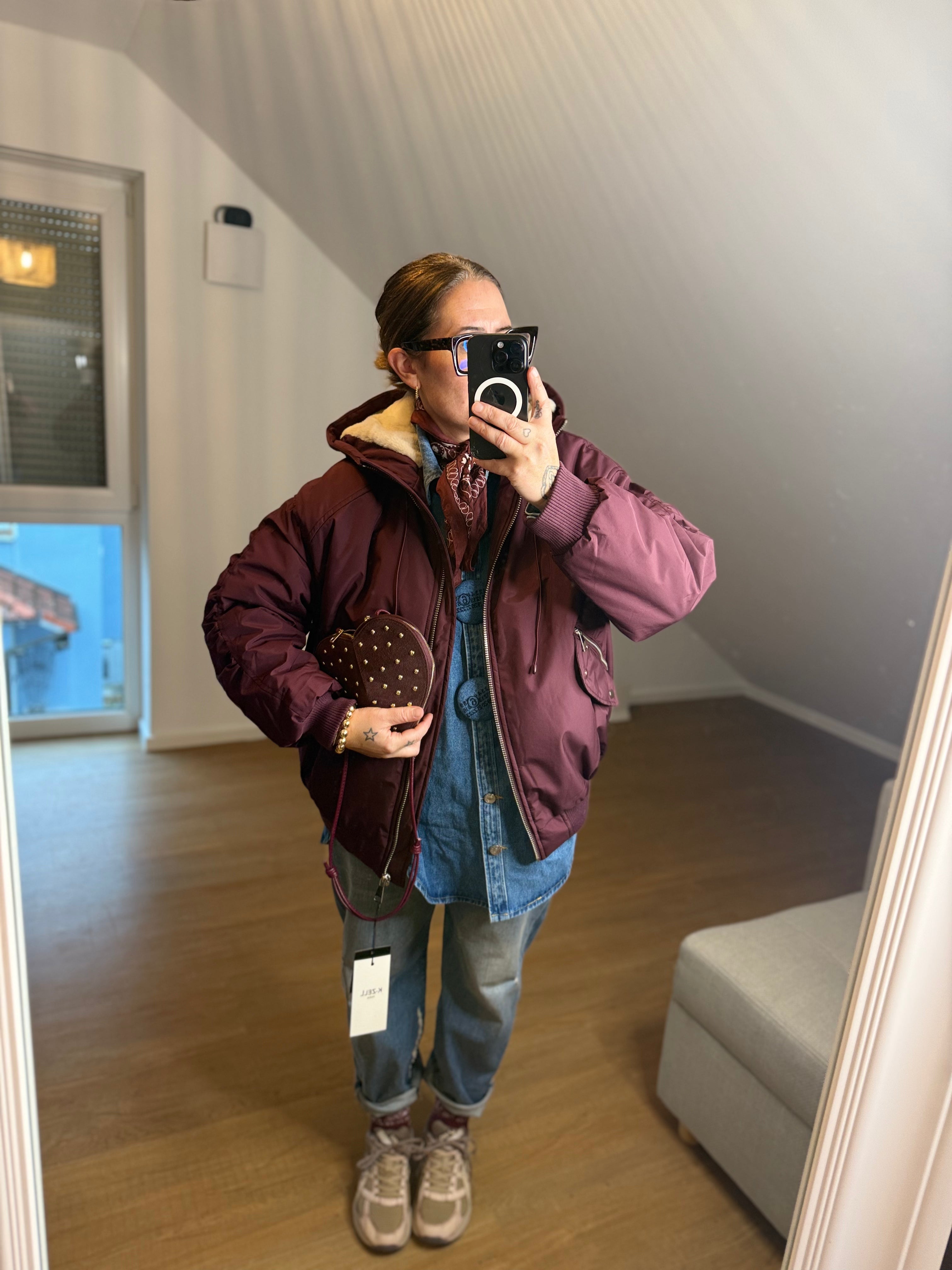 Jacke Bomber plüsch