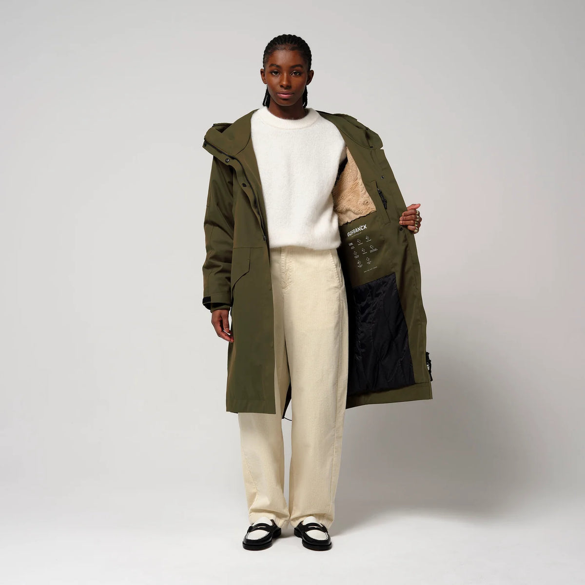 Gofranck Cold Winter  Wasserfester Parka dark olive green