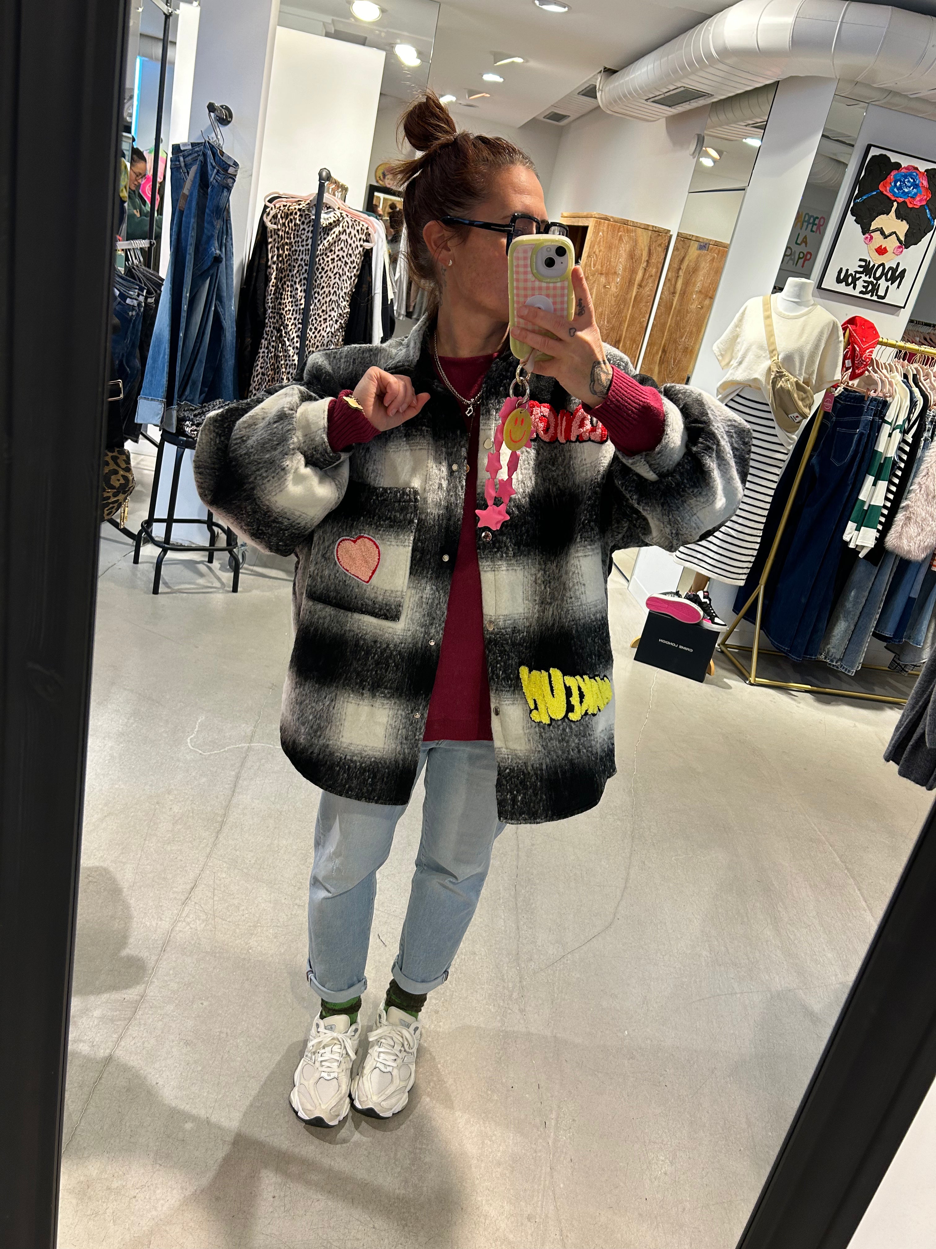 Jacke Patch schwarz