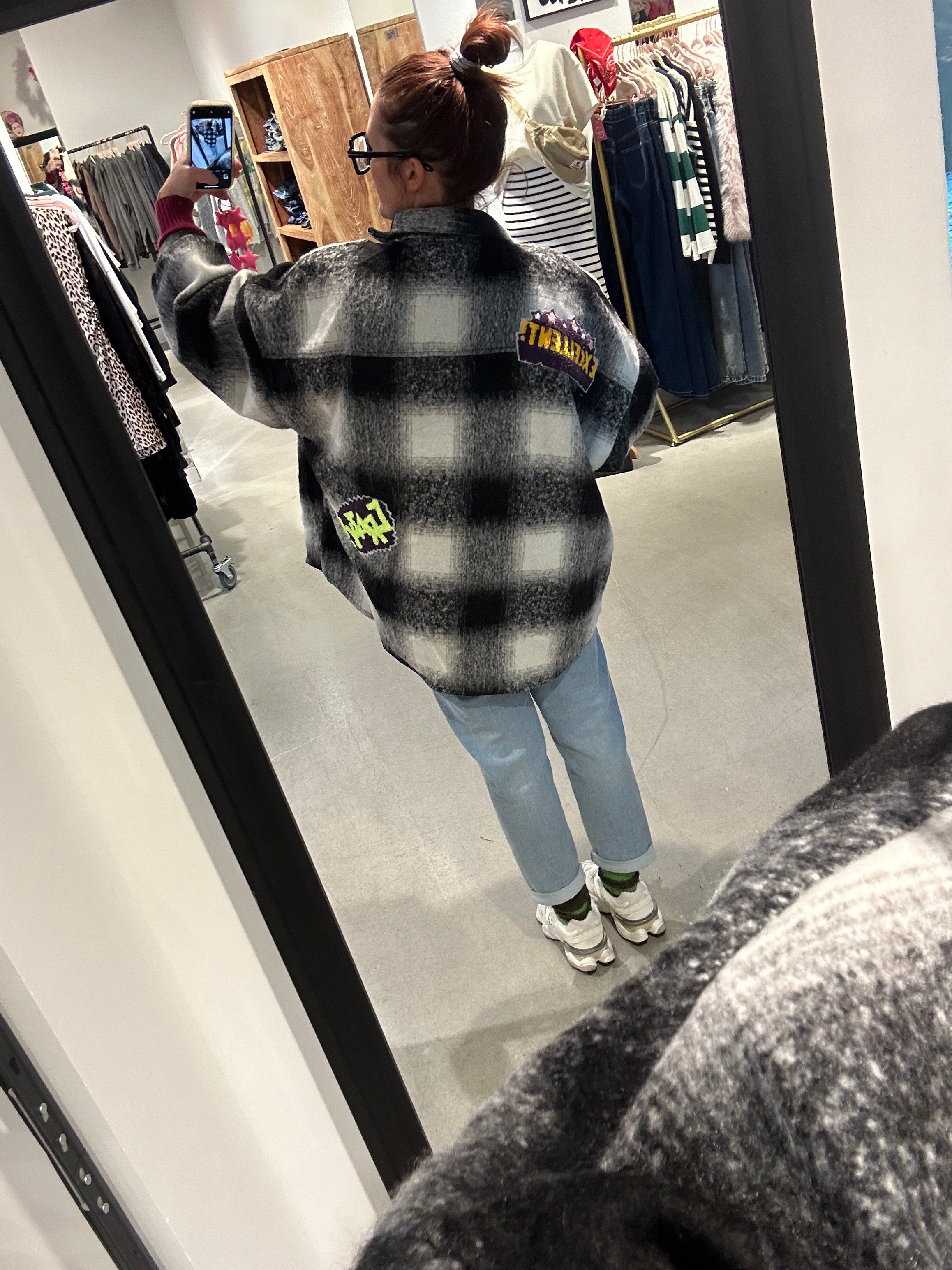 Jacke Patch schwarz