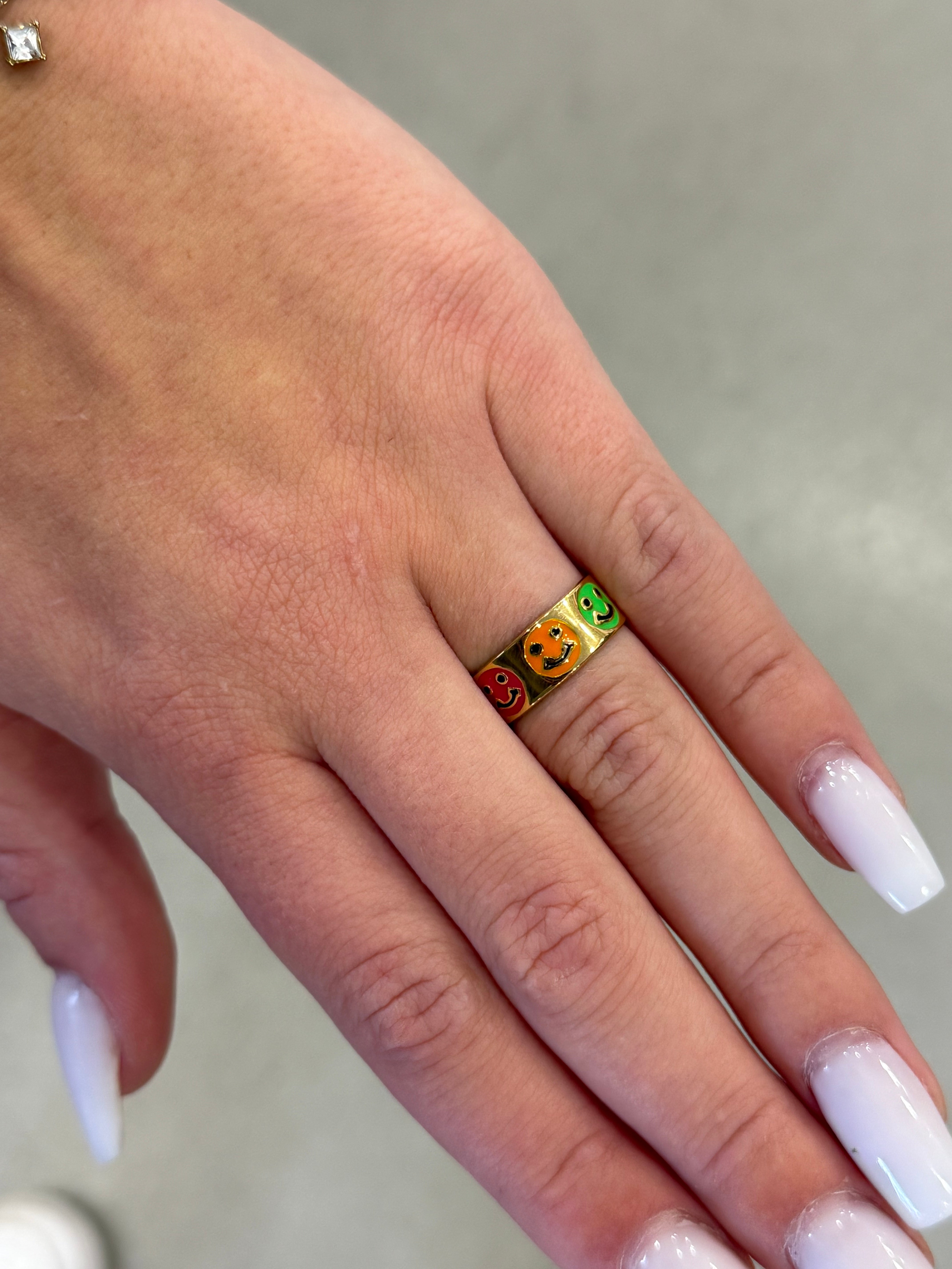 Ring Smiley Gold