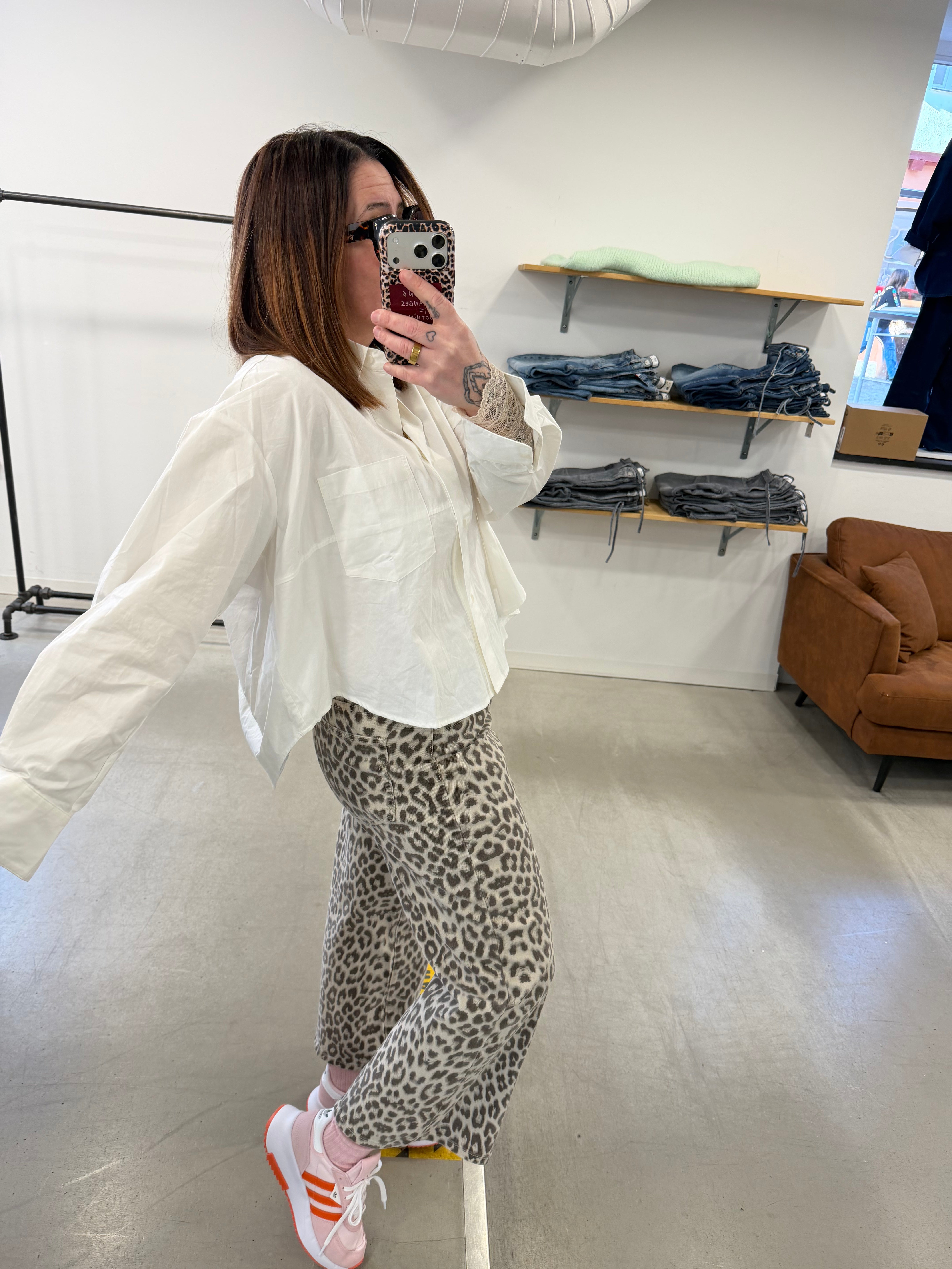 Bluse Basic cropped
