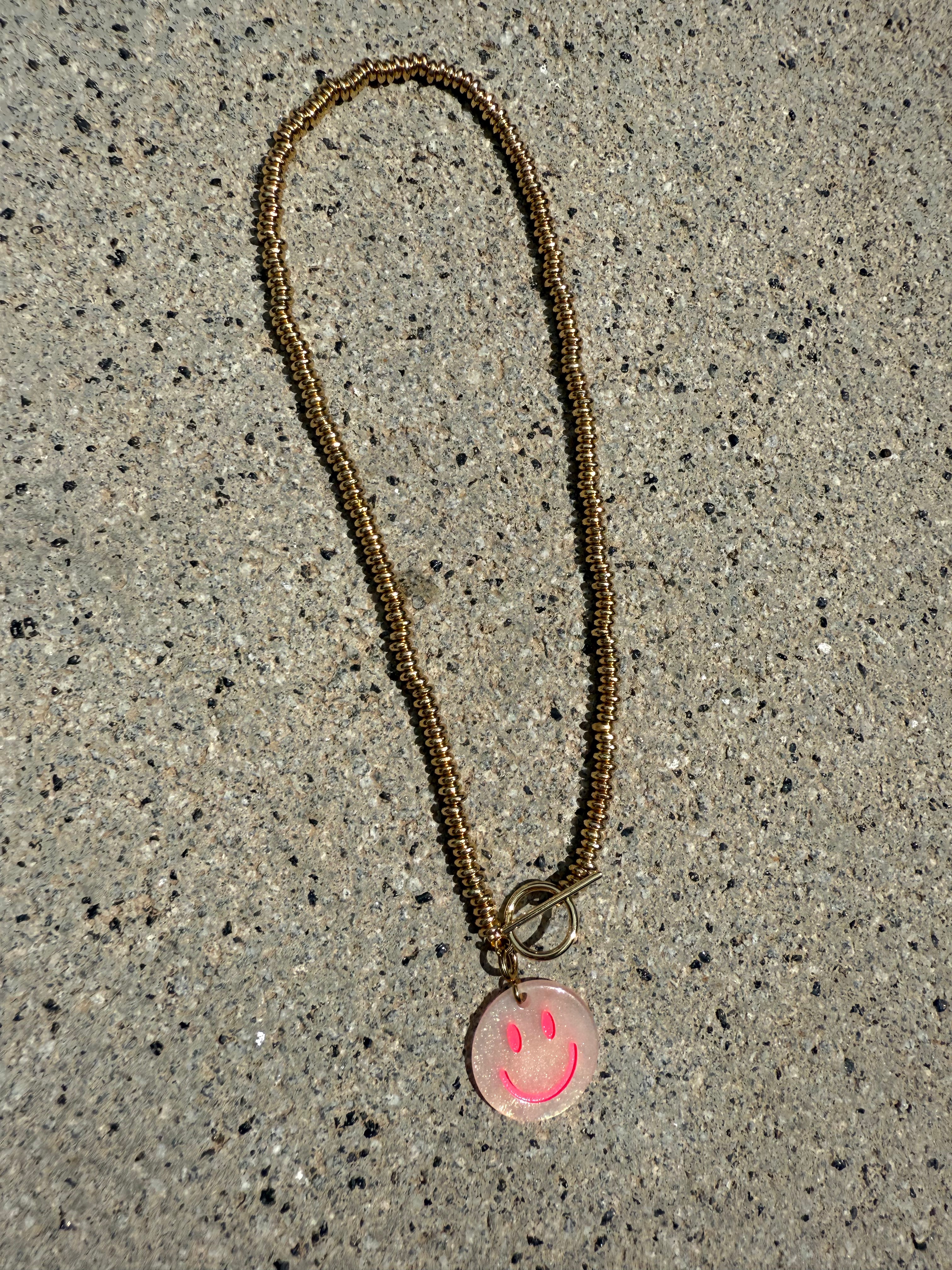 Kette Smiley pink