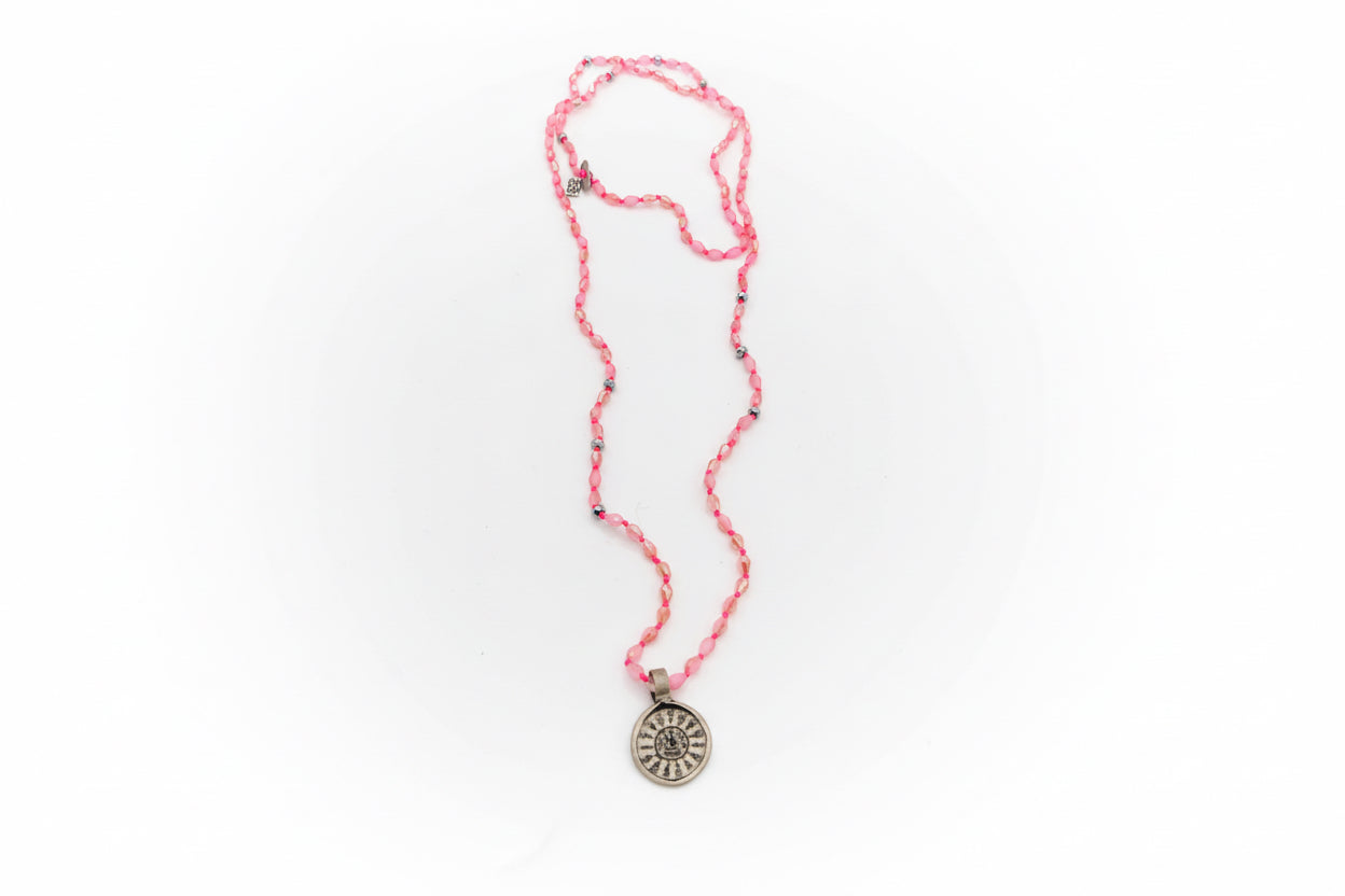 Kette Buddha pink
