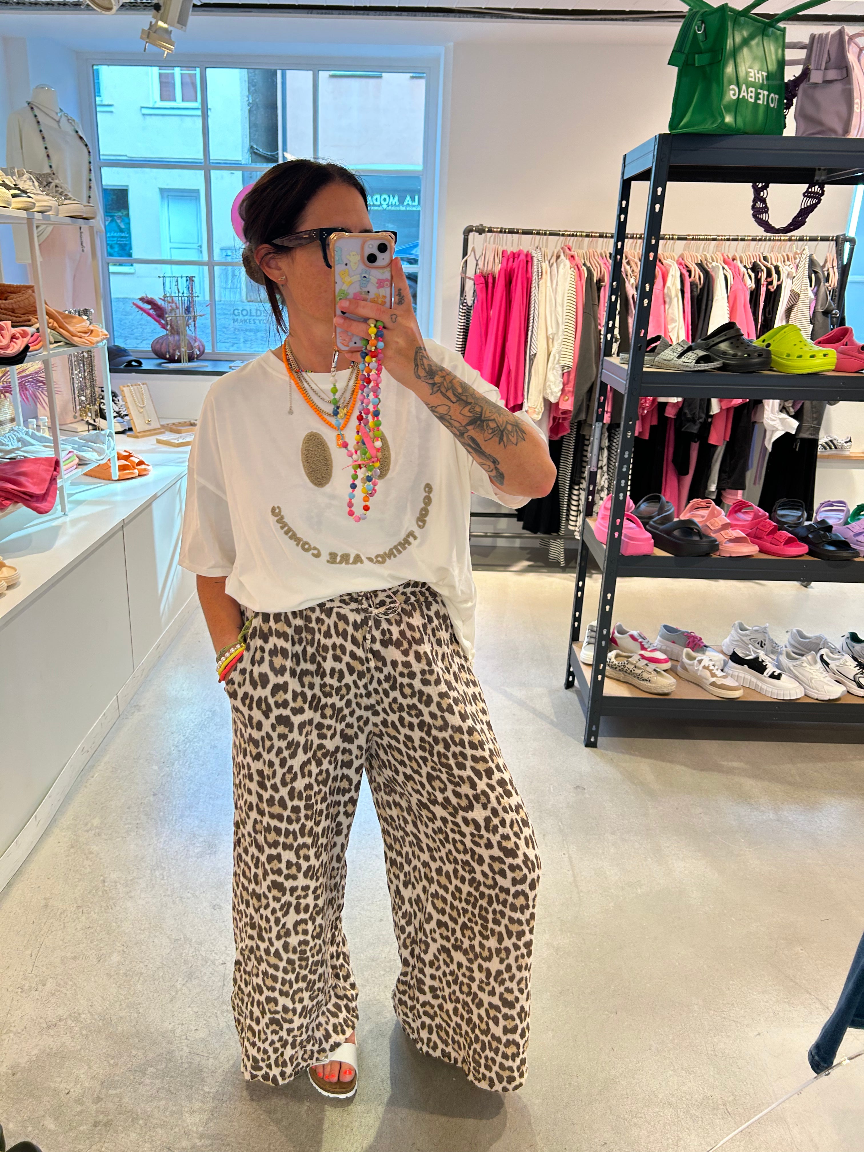 Hose Musselin Wide leg Leo