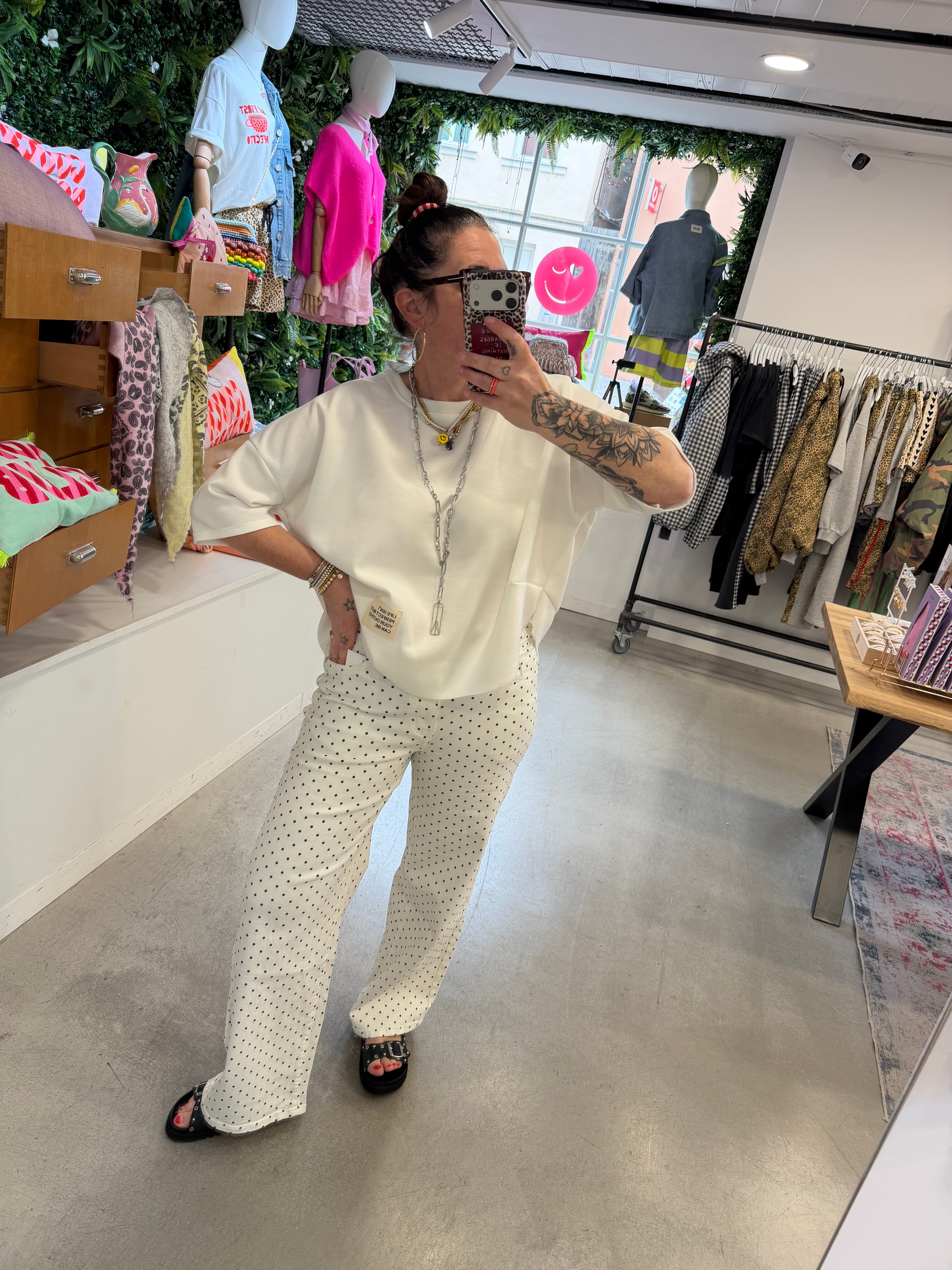 Hose Wide Leg Dots
