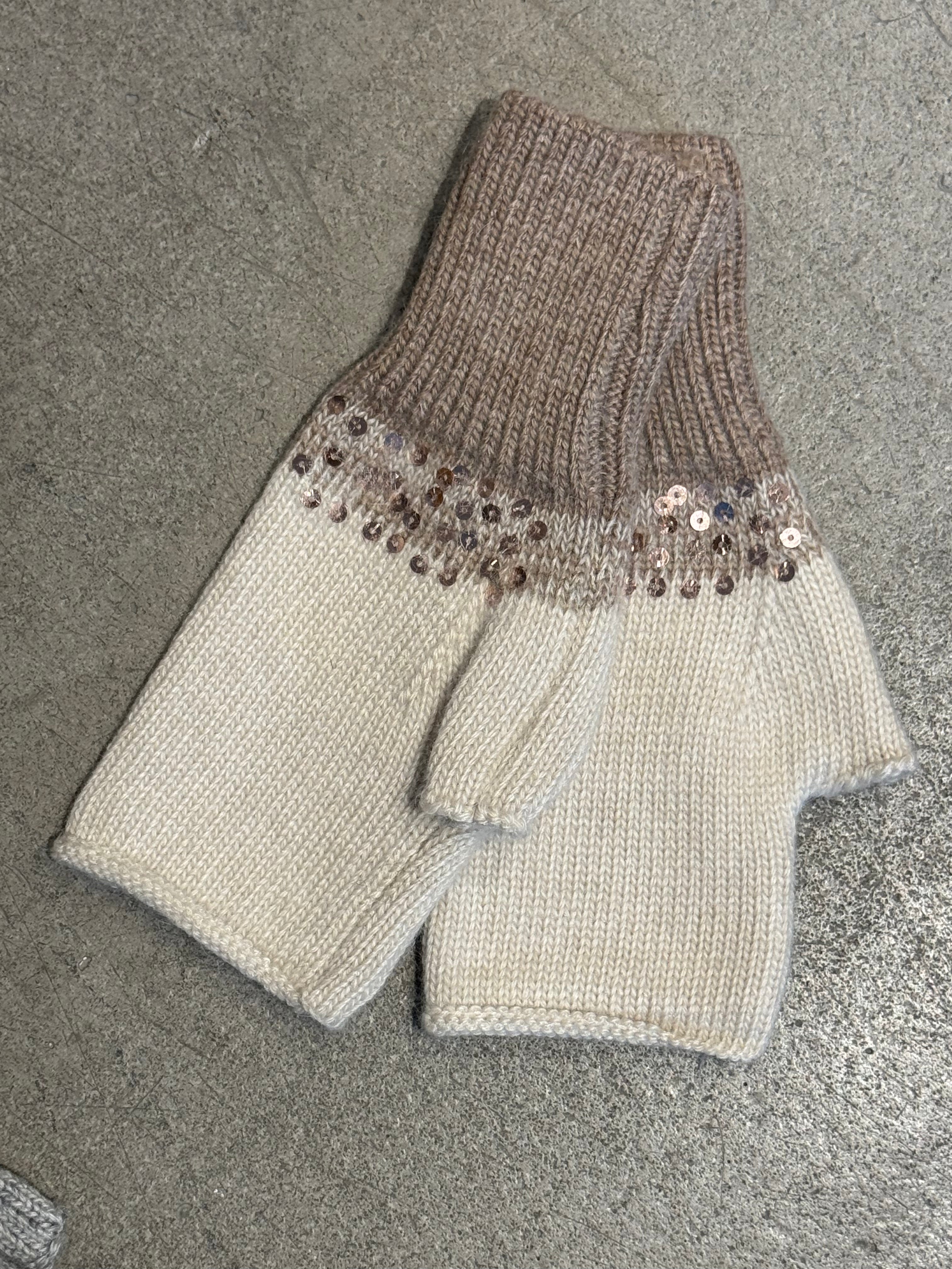 Handstulpen Pailletten