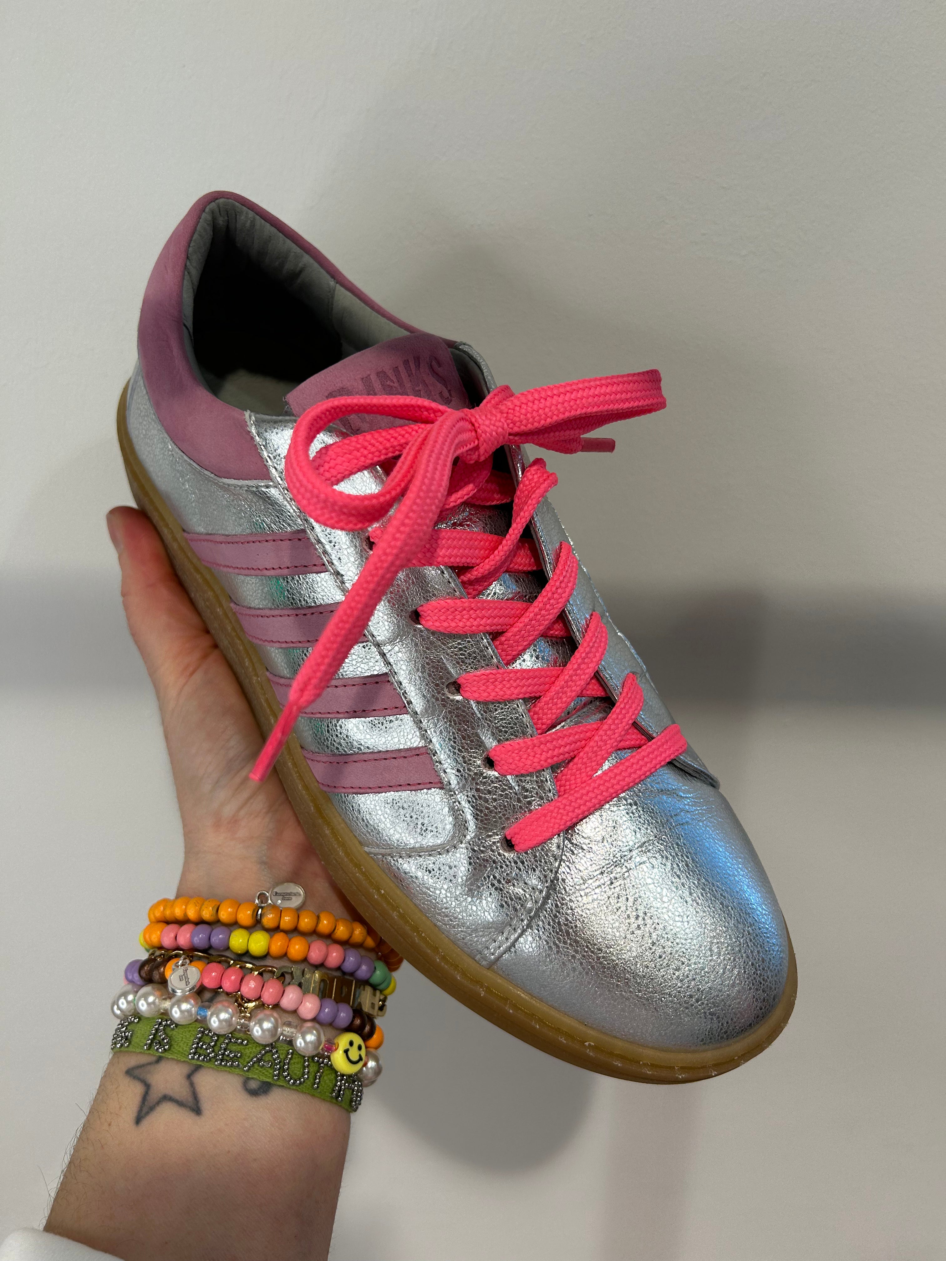 Schuhe Sneaker Binks Silber Pink