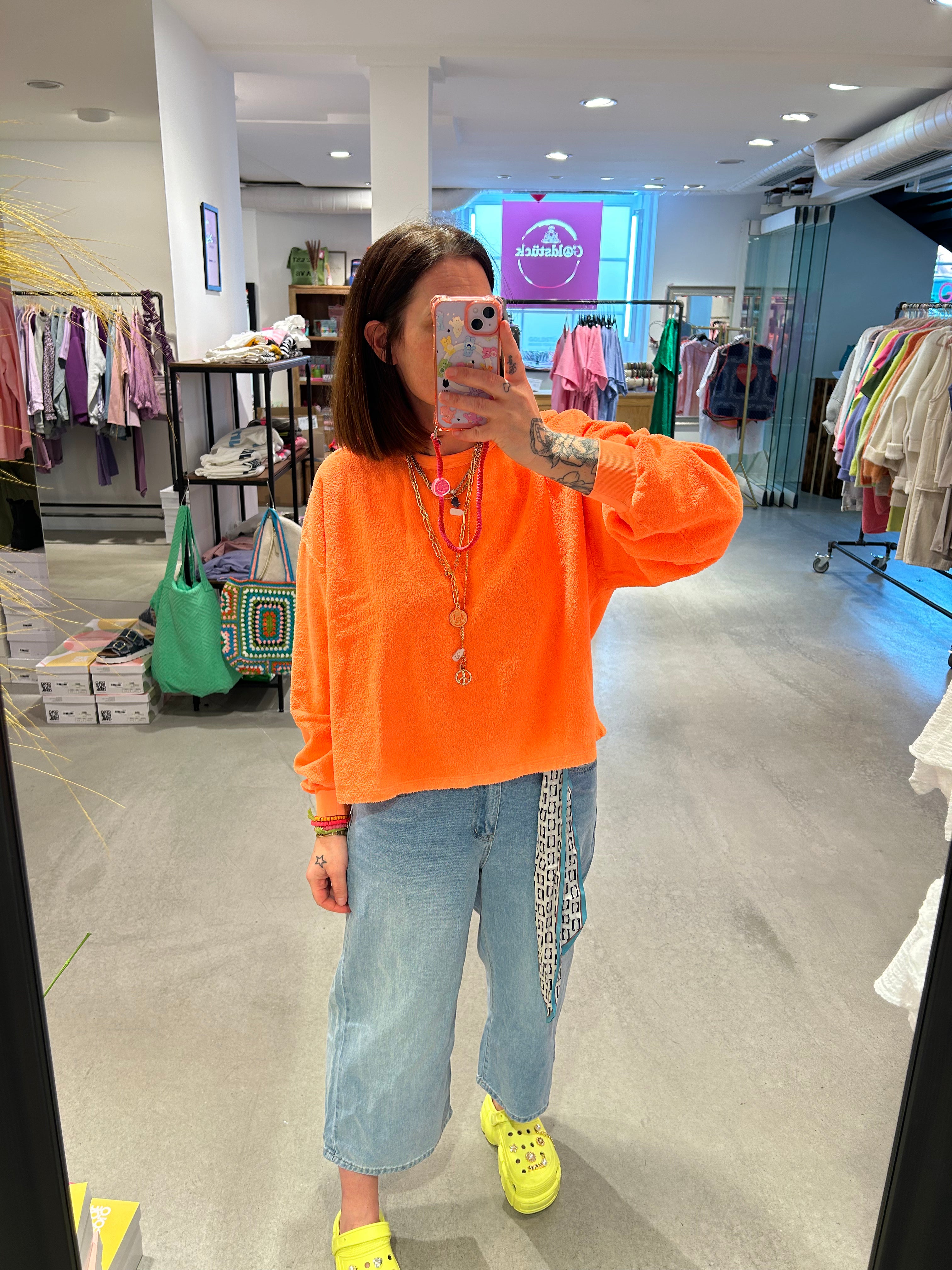 Pullover AV Frottee Neon Orange