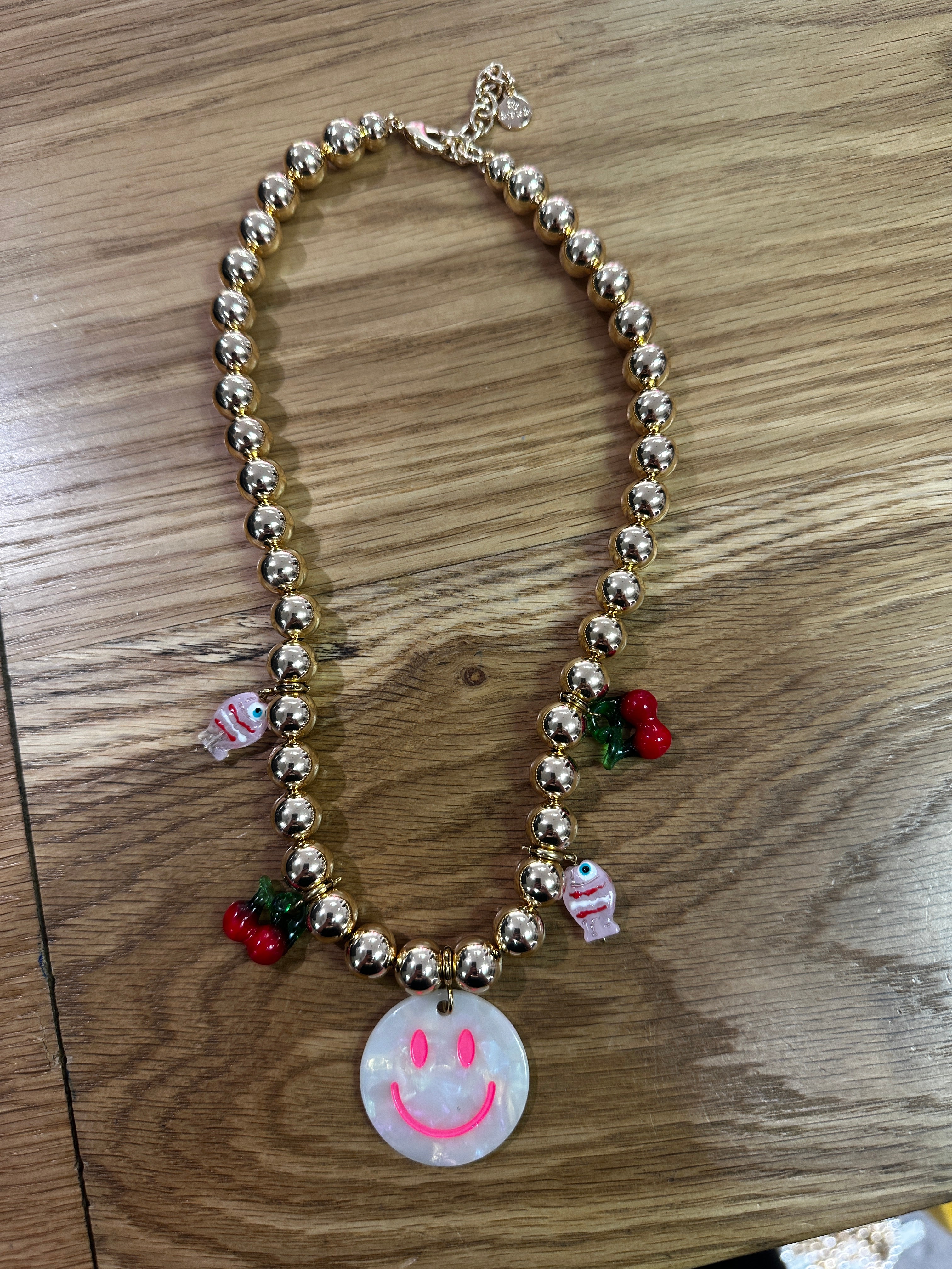 Kette Sardines Smiley Pink
