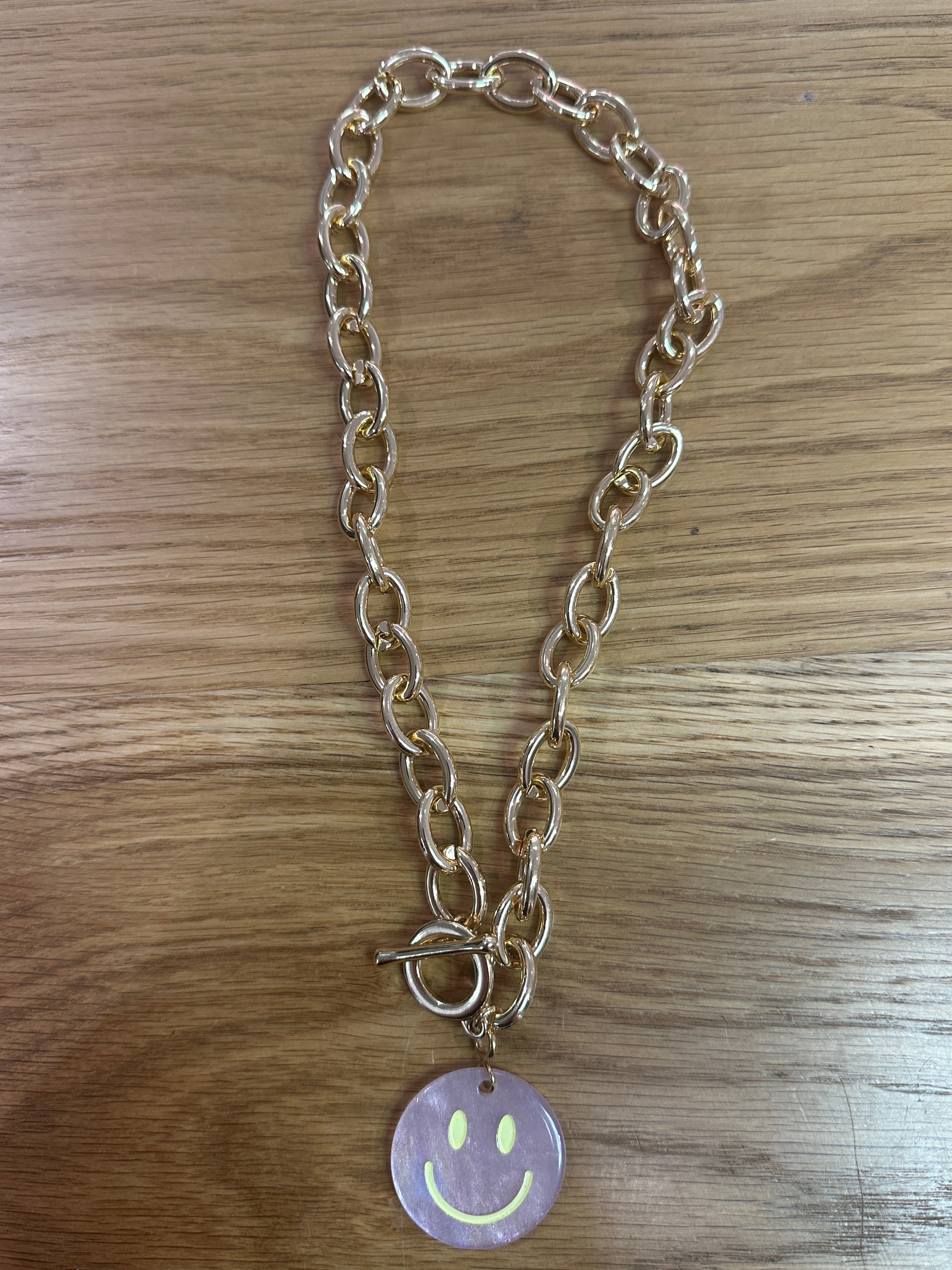 Kette Glieder Smiley Lila