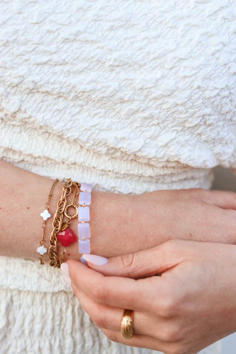 Label KIKI Twisted stripes bracelet gold