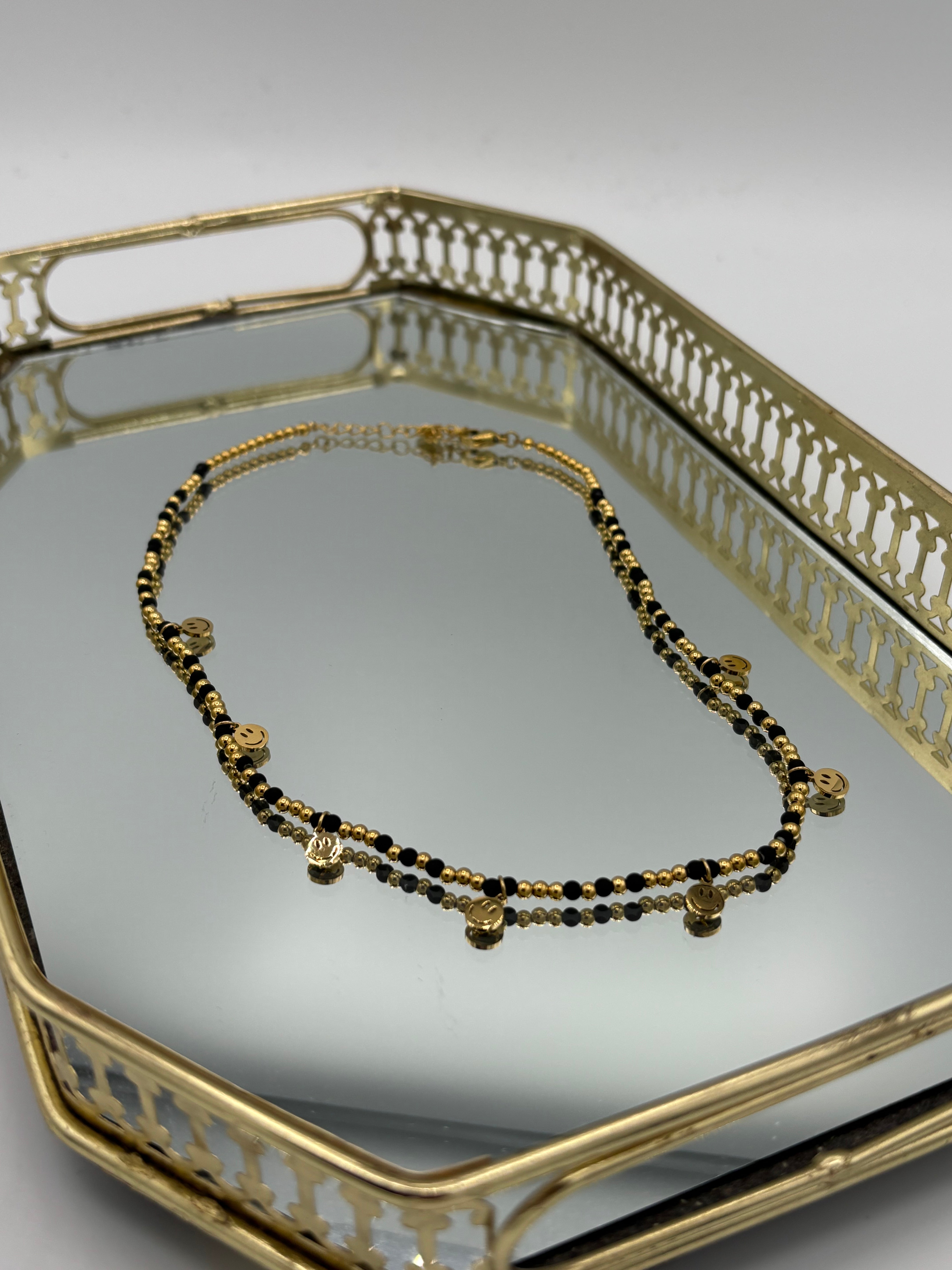 All over Smiley Kette