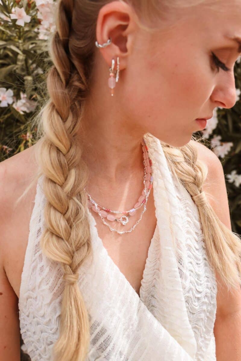 Label KIKI Half moon necklace silver
