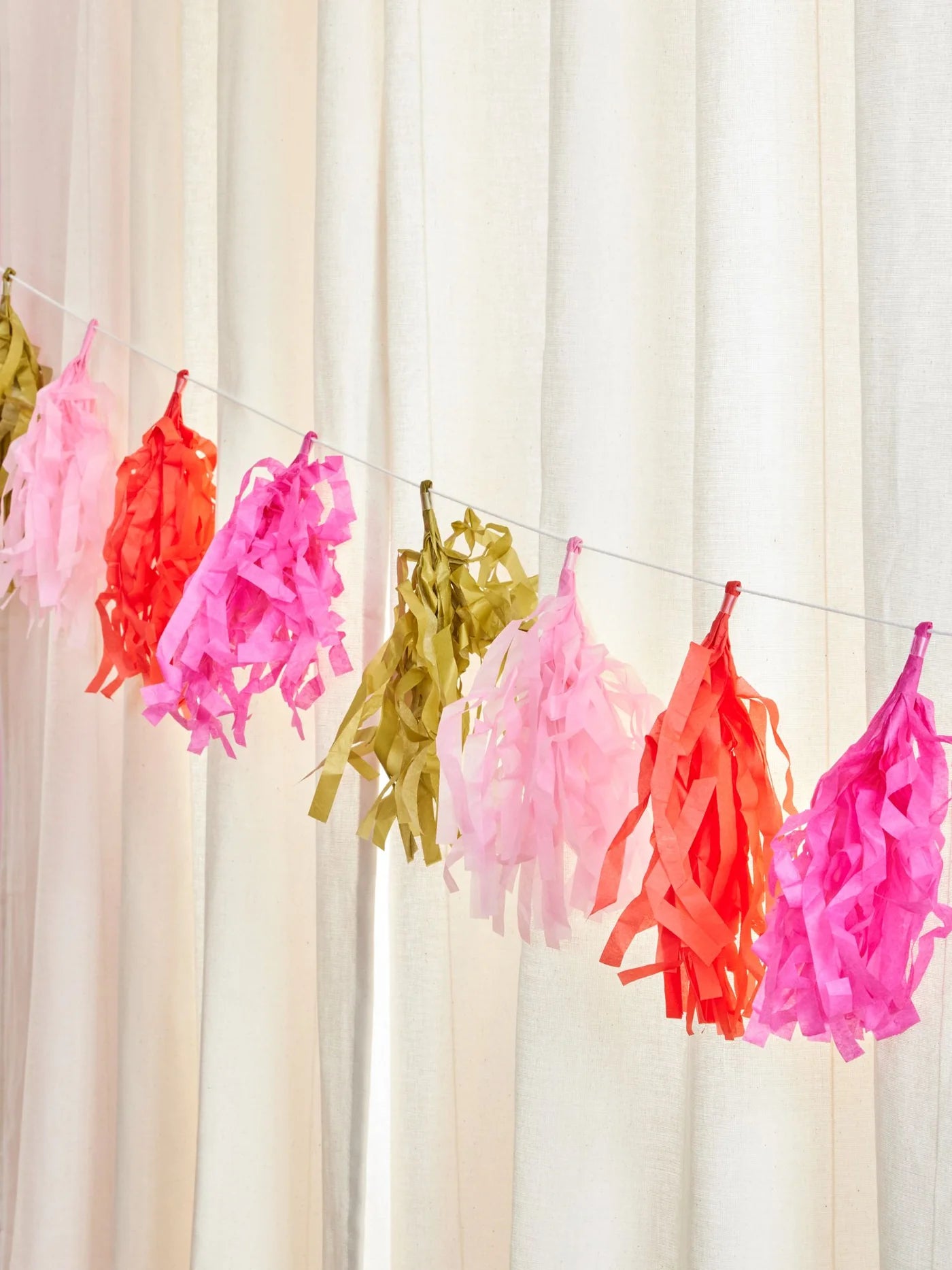 Rice Groß Papier Girlande - Pink