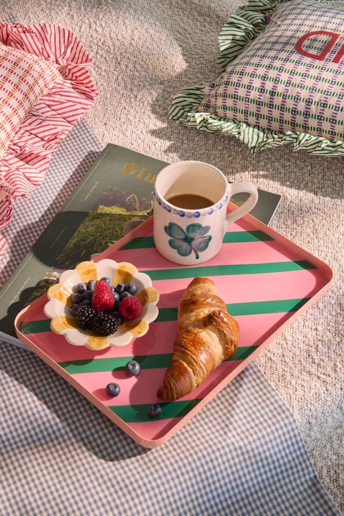 RICE Metall Tablet Stripe Pink