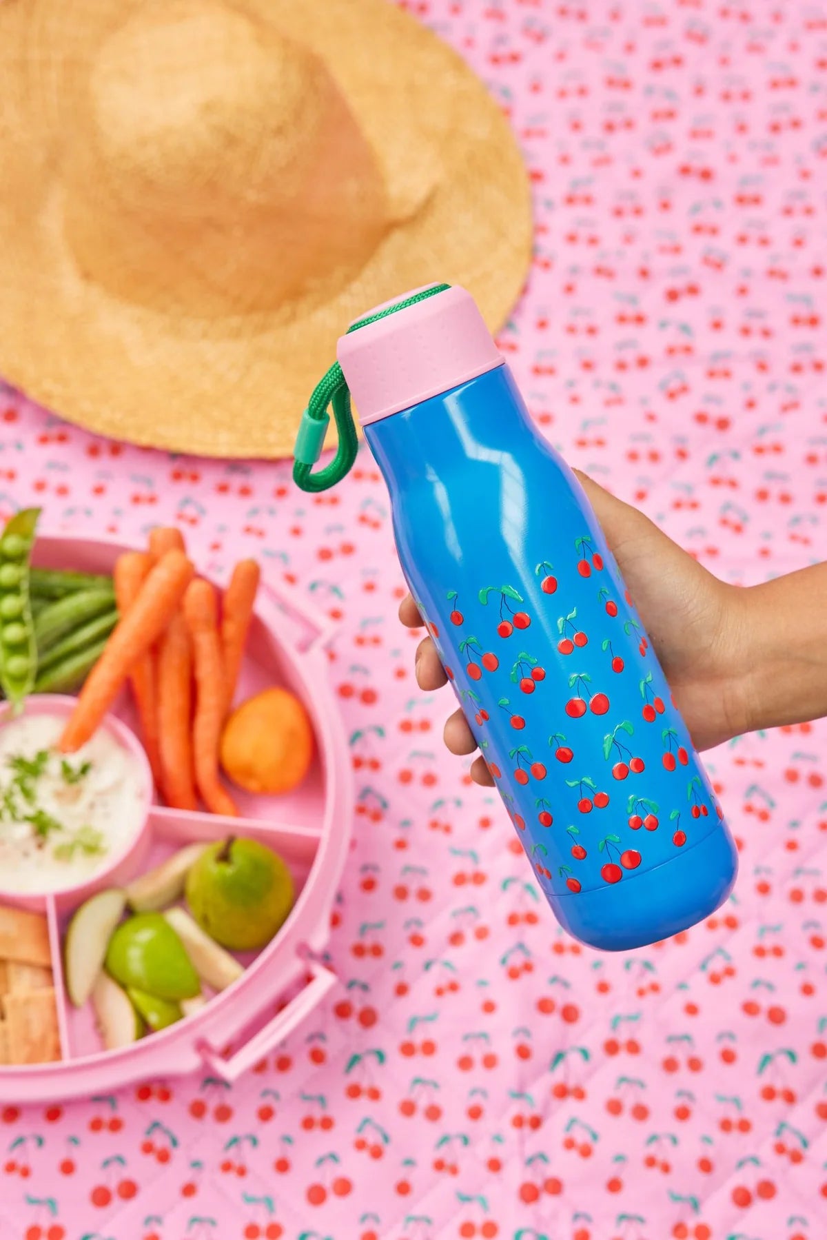 Rice Rostfreier Stahl Trinkflasche  Cherry