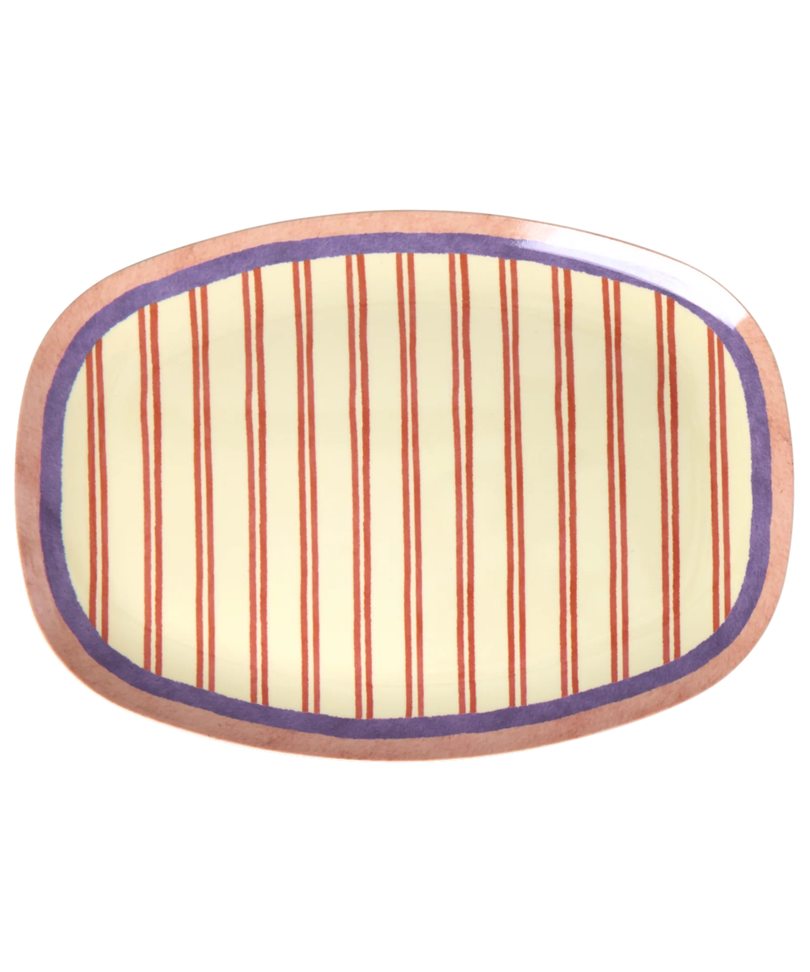 Rice Rechteckig Teller -Stripey Love Print