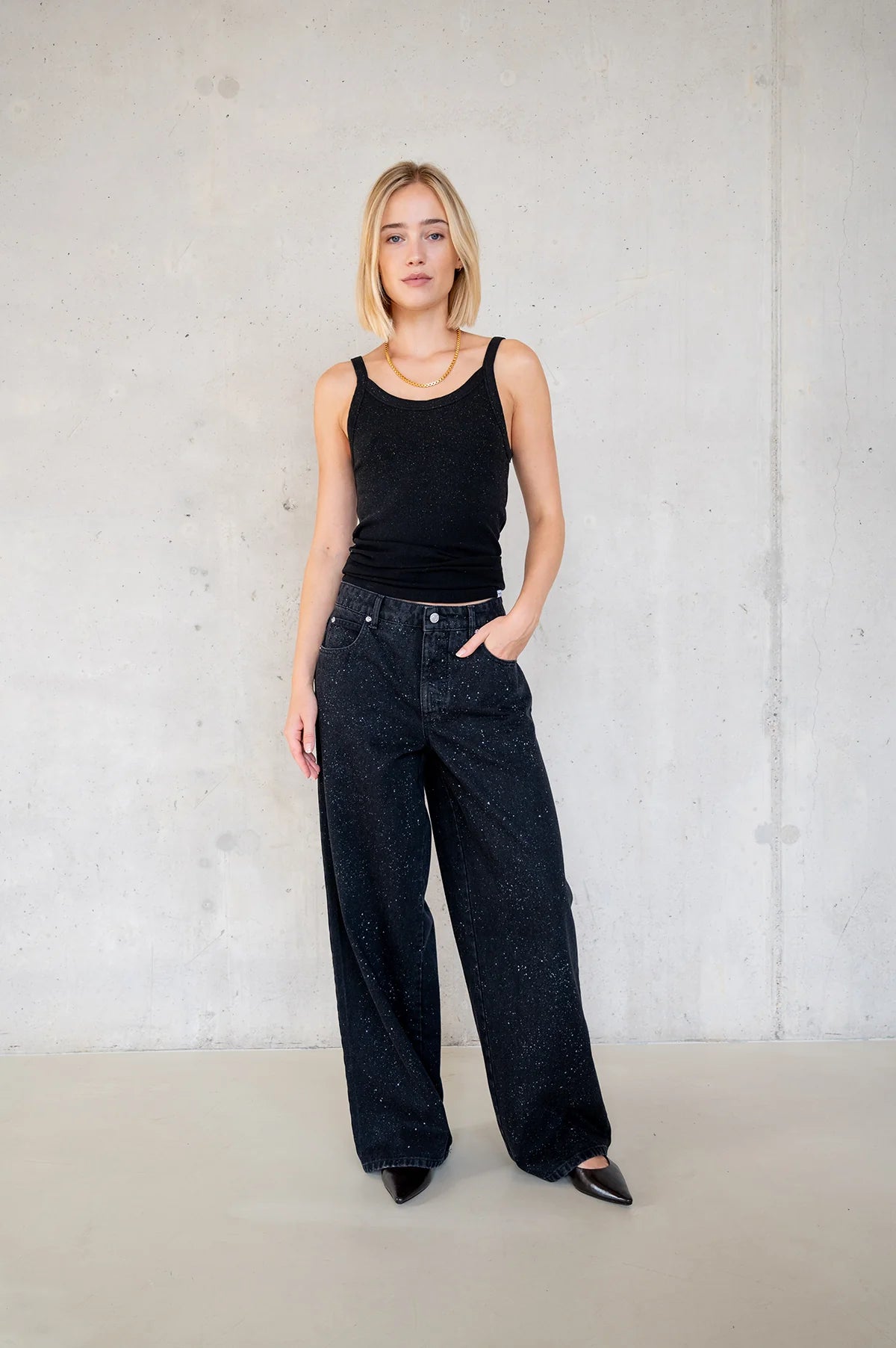 Penn&Ink GLITTER BLACK JEANS