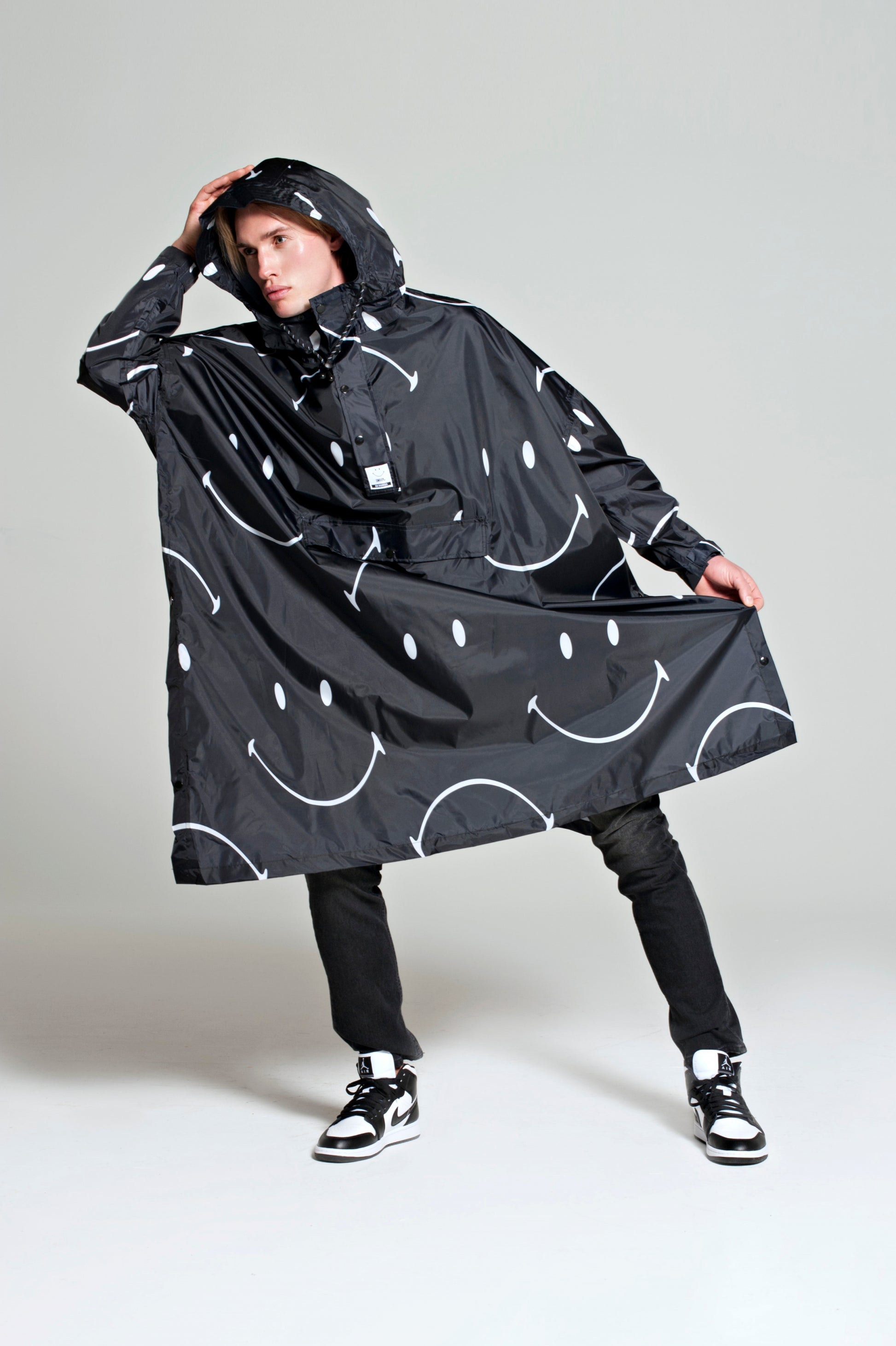 RainKiss Poncho Smiley black