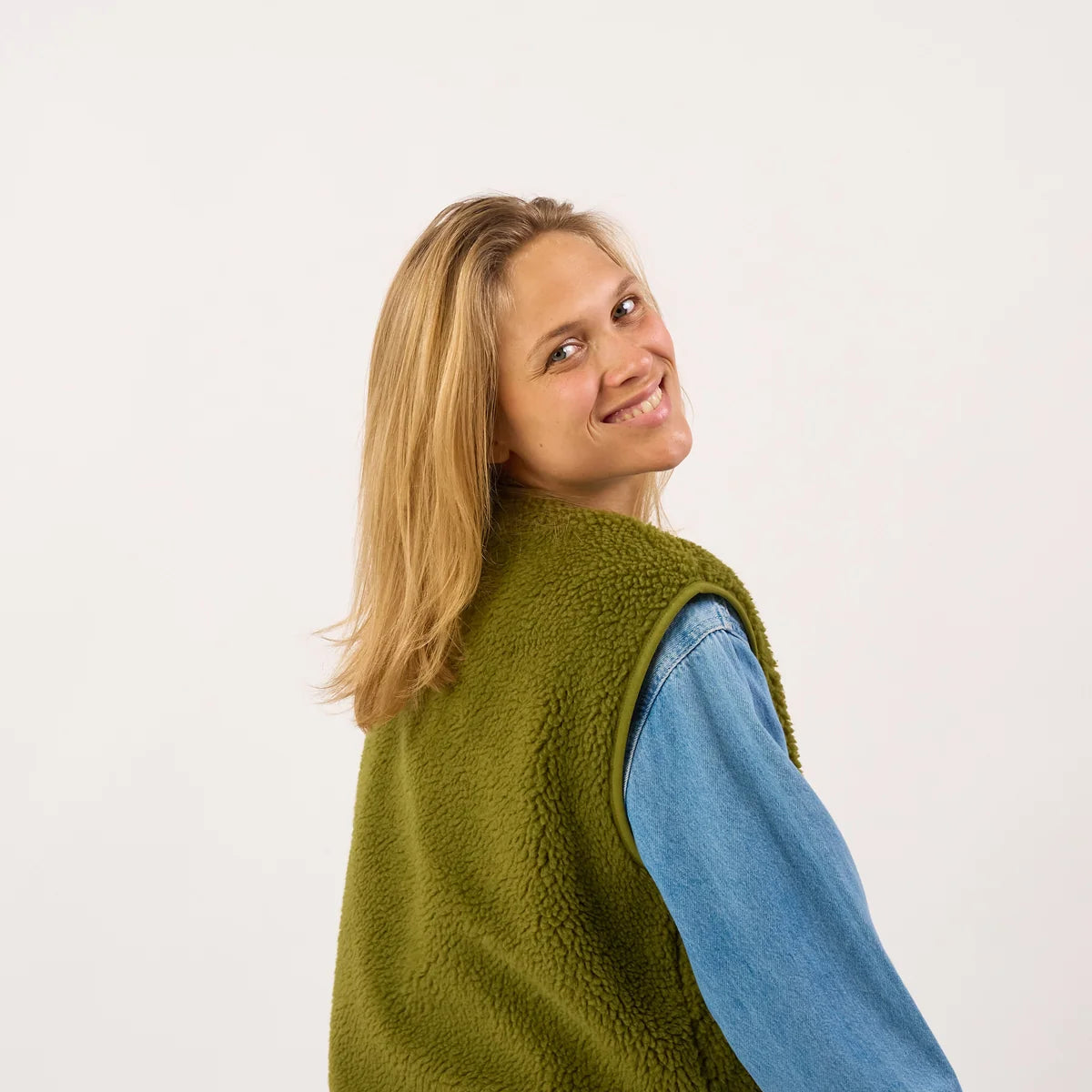 Weste Zip green