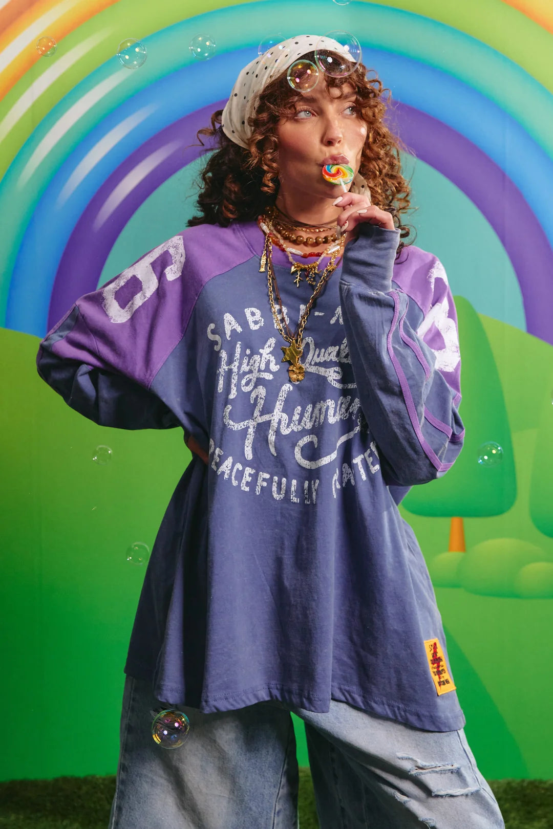 Sabbi LONG SLEEVE TEE - PURPLE