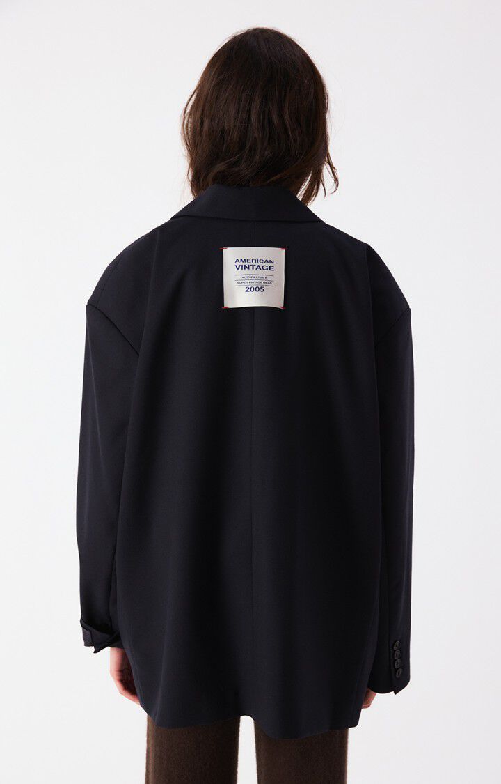 American Vintage Ayany Unisex-Blazer in Navy – Seitenansicht