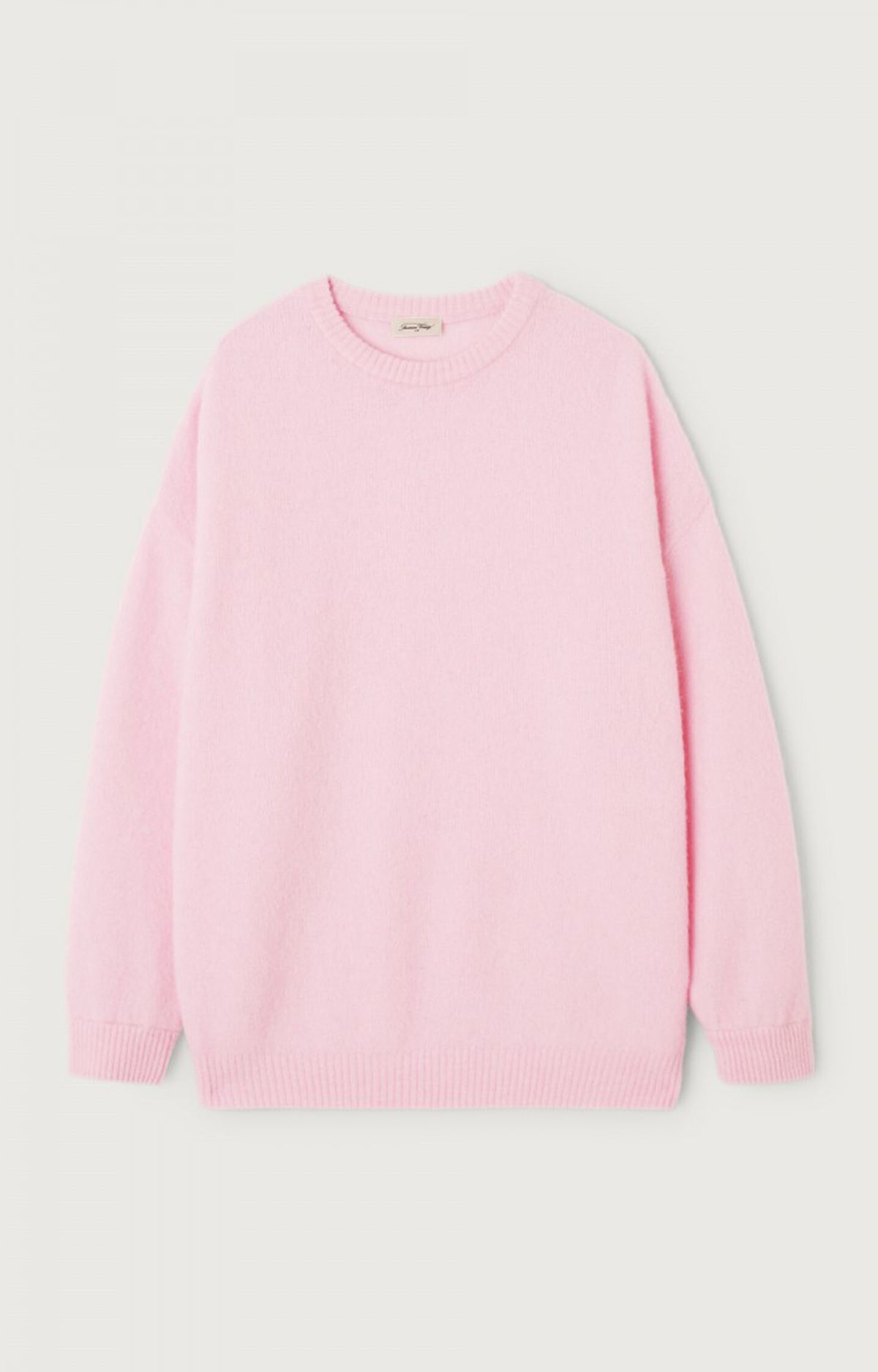 American Vintage Oversize-Pullover Vitow – Dragée Chiné – Vorderansicht