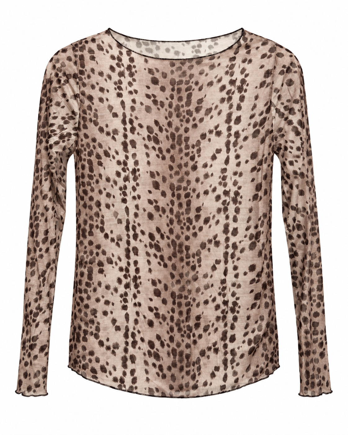 Animal-Langarmshirt Hell auf weißem Hintergrund