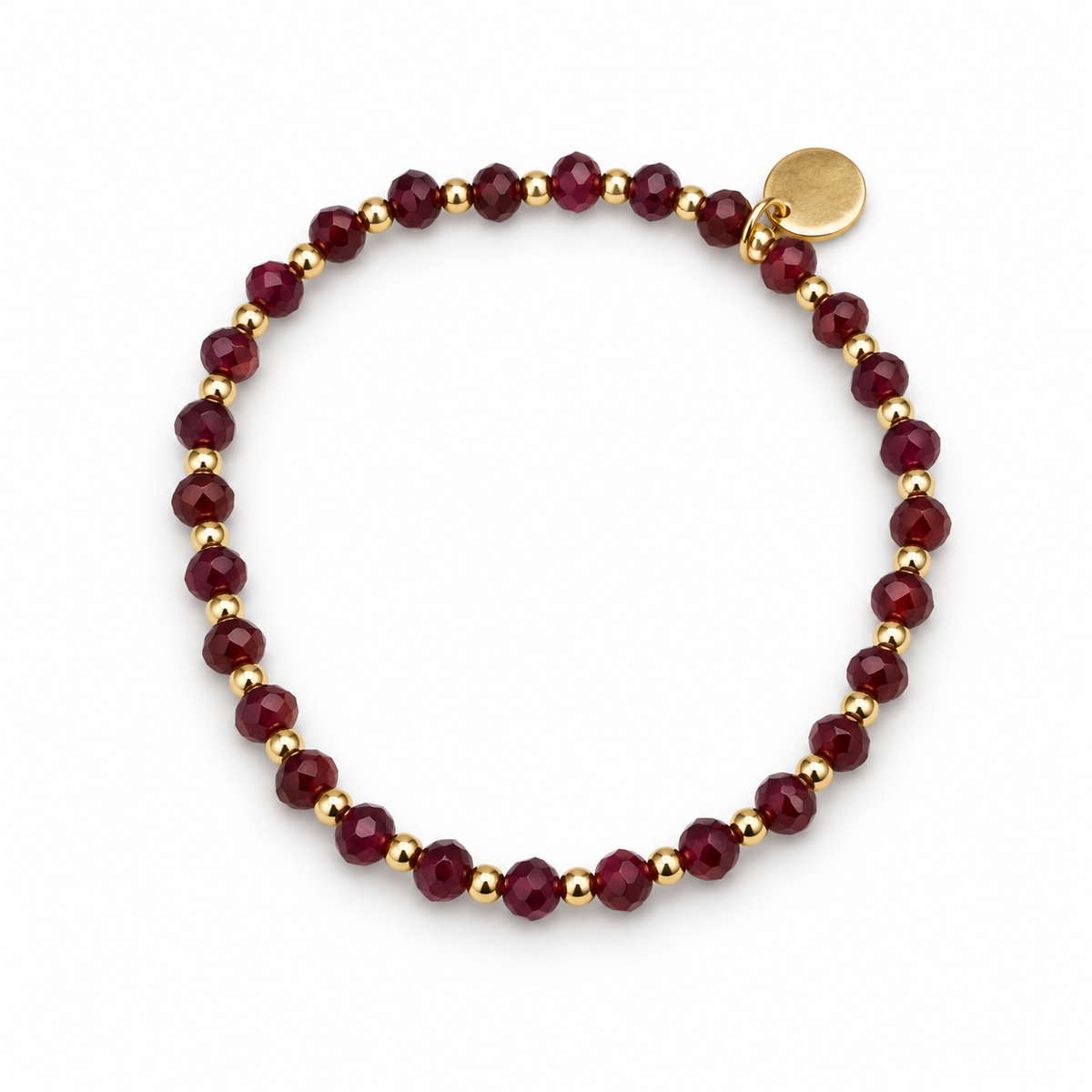 Armband Facettenperlen Bordeaux