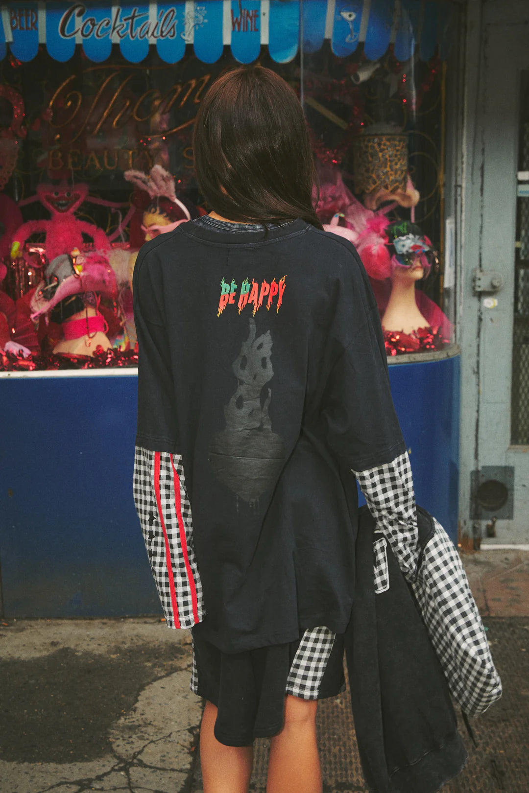 Sabbi GINGHAM LONG SLEEVE TEE