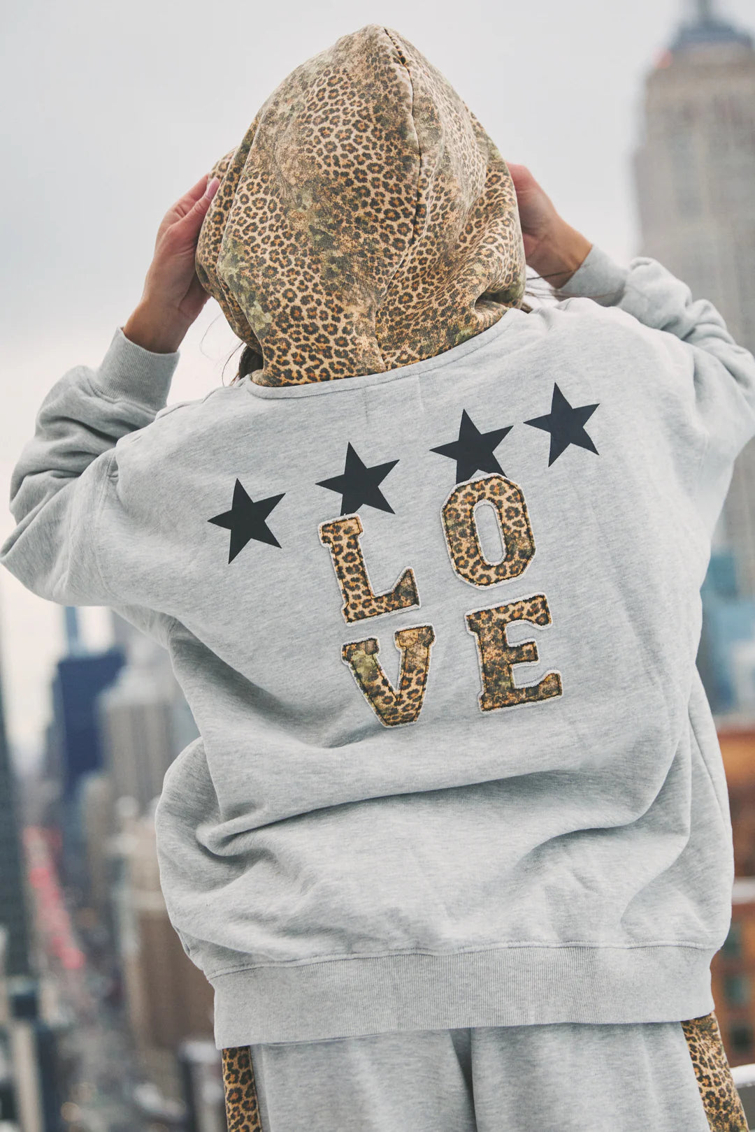 Sabbi BEHAPPY LEOPARD HOODIE