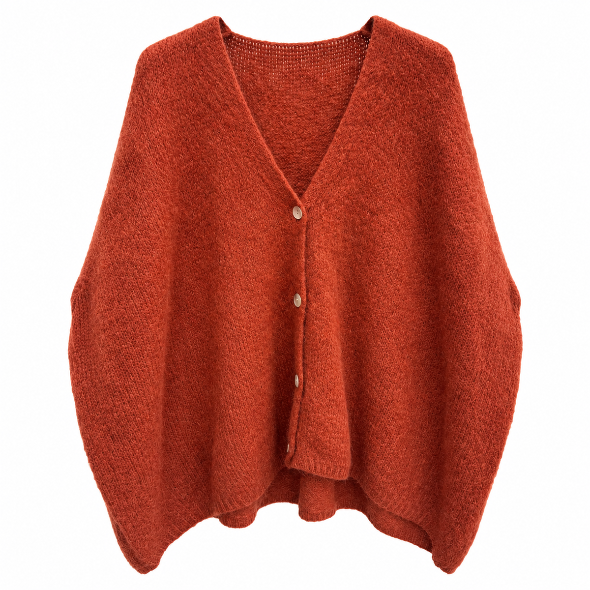 Cardigan Soft Knit Rost Vorderansicht