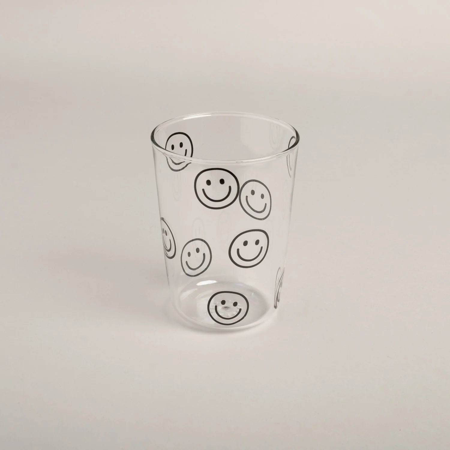 Eulenschnitt Trinkglas Smileys schwarz