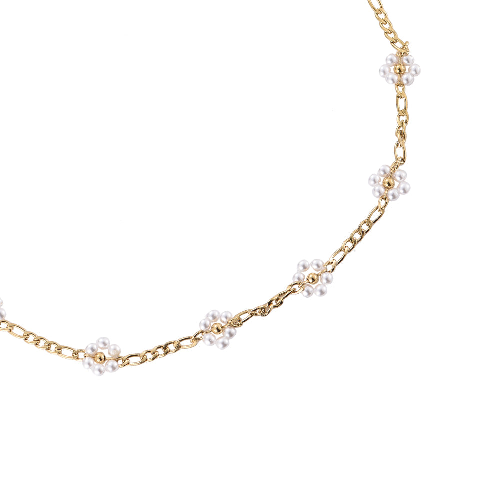Blütenkette Perle – Gold