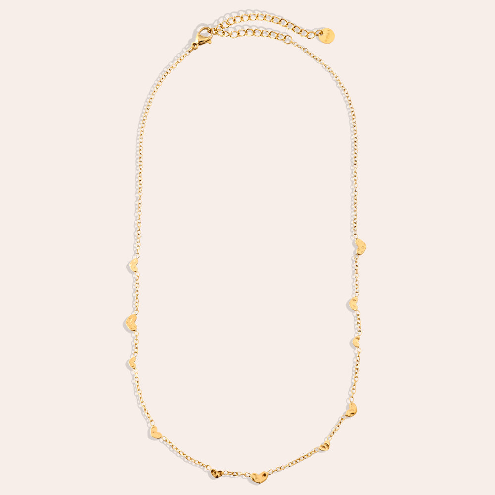 Mini-Herzkette – Gold