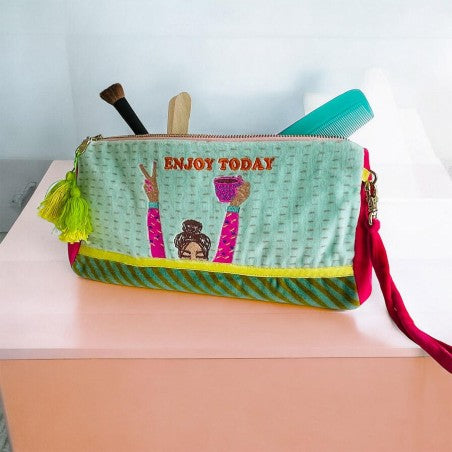 Kosmetiktasche Velvet Enjoy Today!