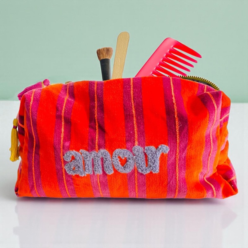 Kosmetiktasche Pinstripe Amour XL