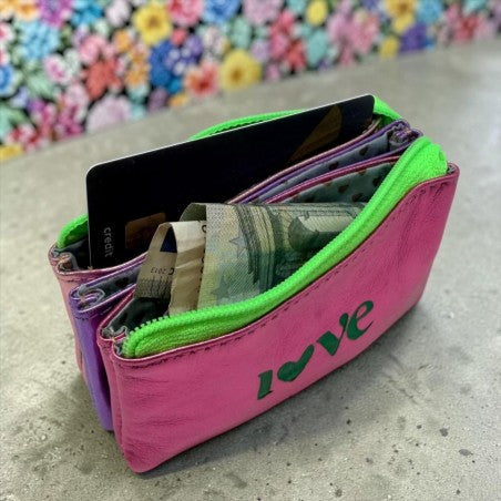 Portemonnaie Mini 3er  Love pink