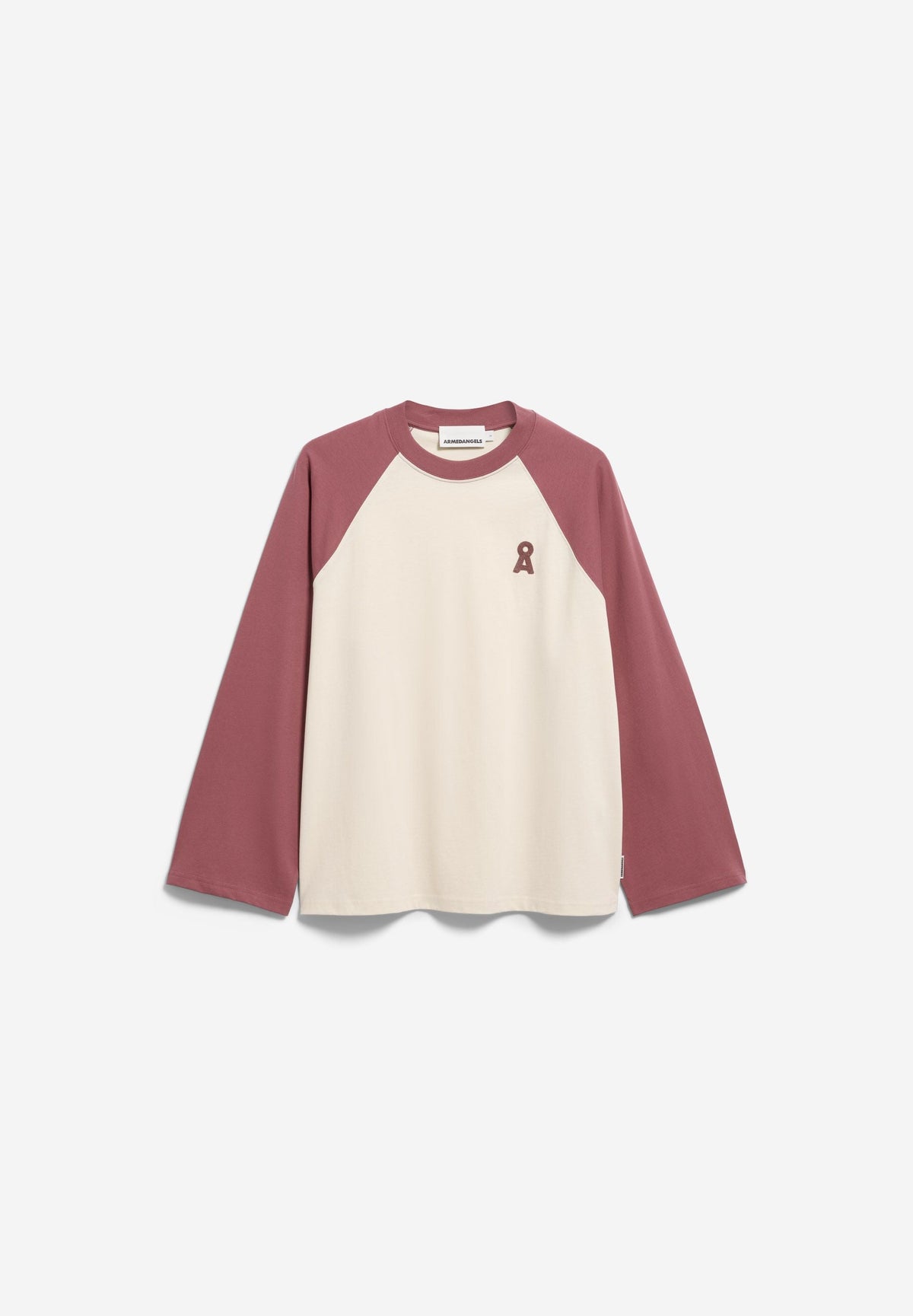 ARMEDANGELS ICONIC Å Raglan-Langarmshirt in Undyed Velvet Ember