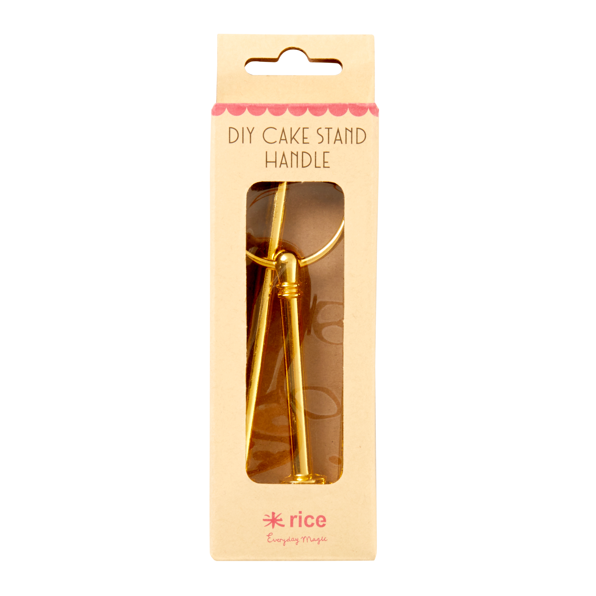 RICE DIY-Etagerenstab – Gold – 3-stufig