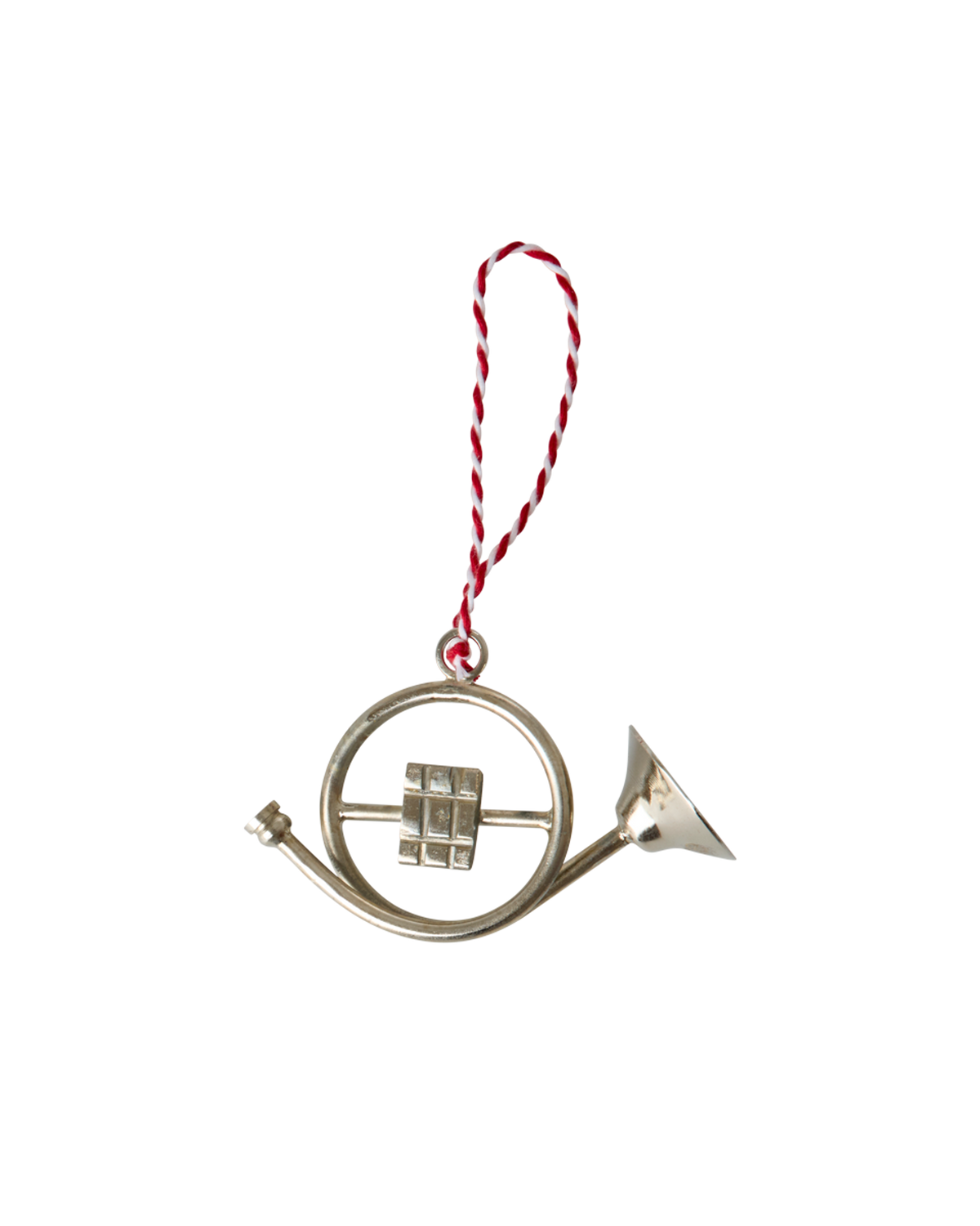 Rice – Weihnachtsanhänger aus Metall – Horn – Silber