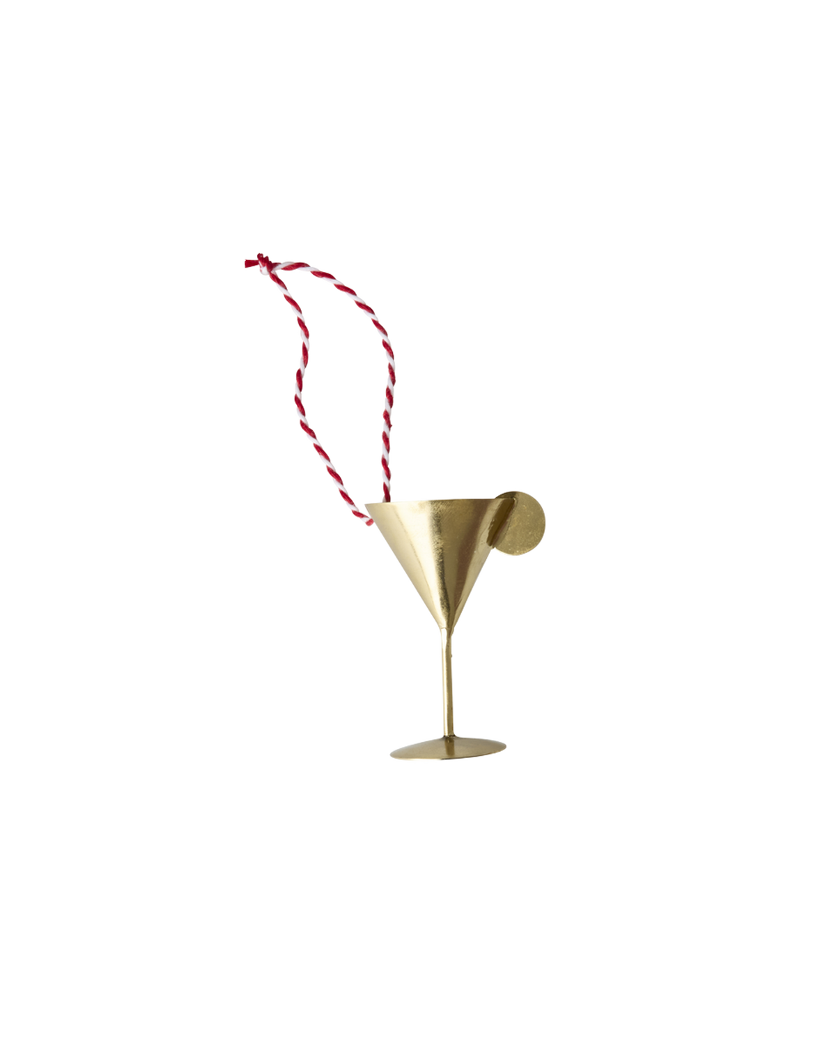 Rice – Weihnachtsanhänger aus Metall – Weinglas – Gold